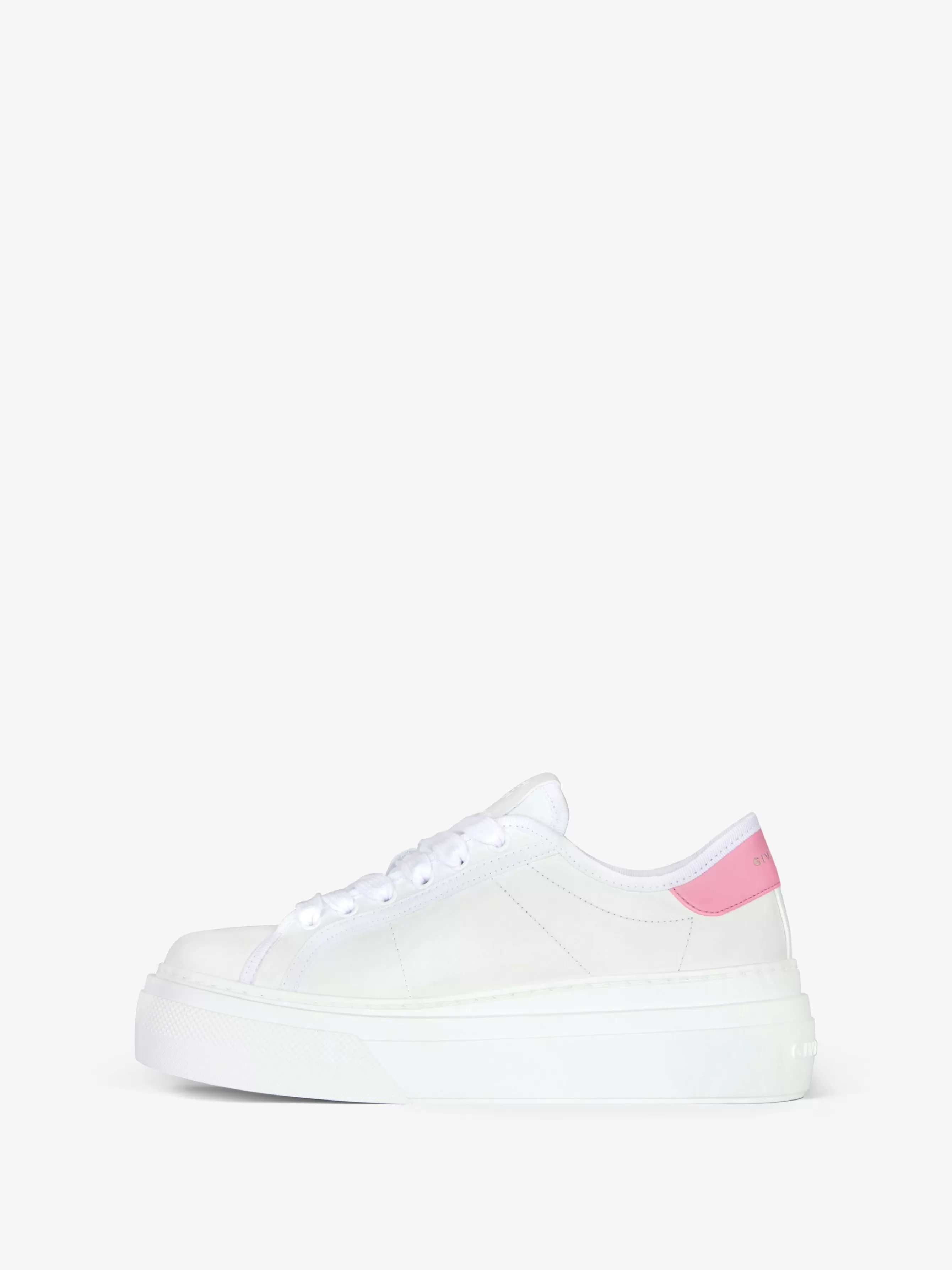 Sale GIVENCHY Shoes-City platform sneakers in leather with Love print