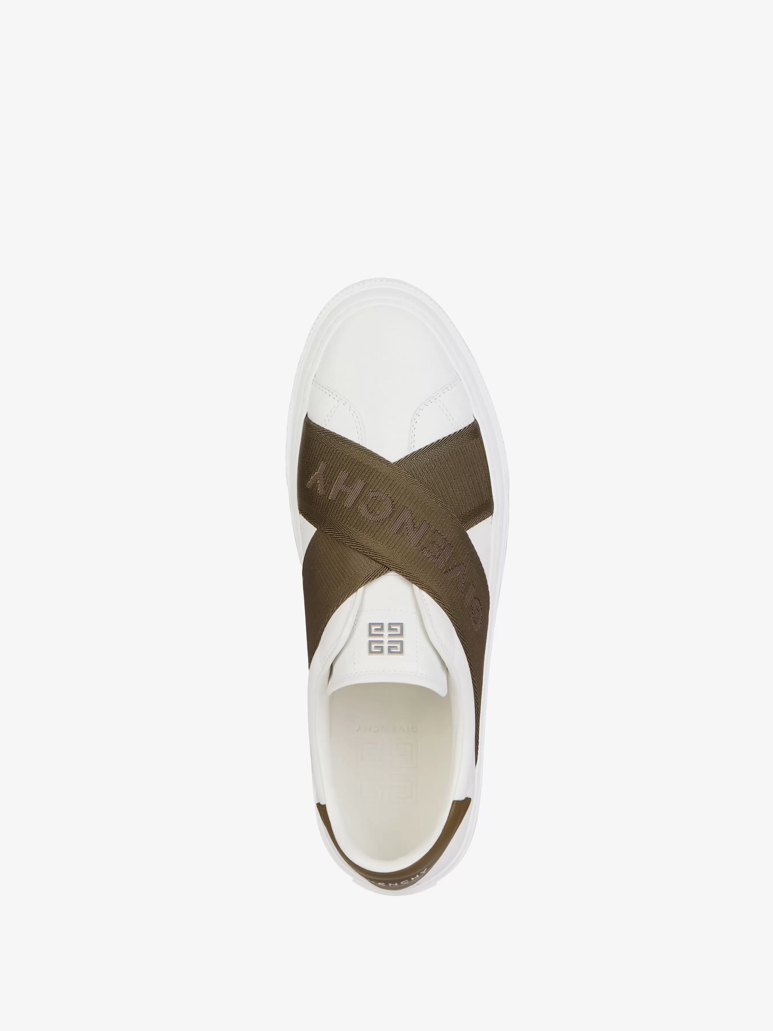 Sale GIVENCHY Shoes-City Sport sneakers in leather with double webbing strap