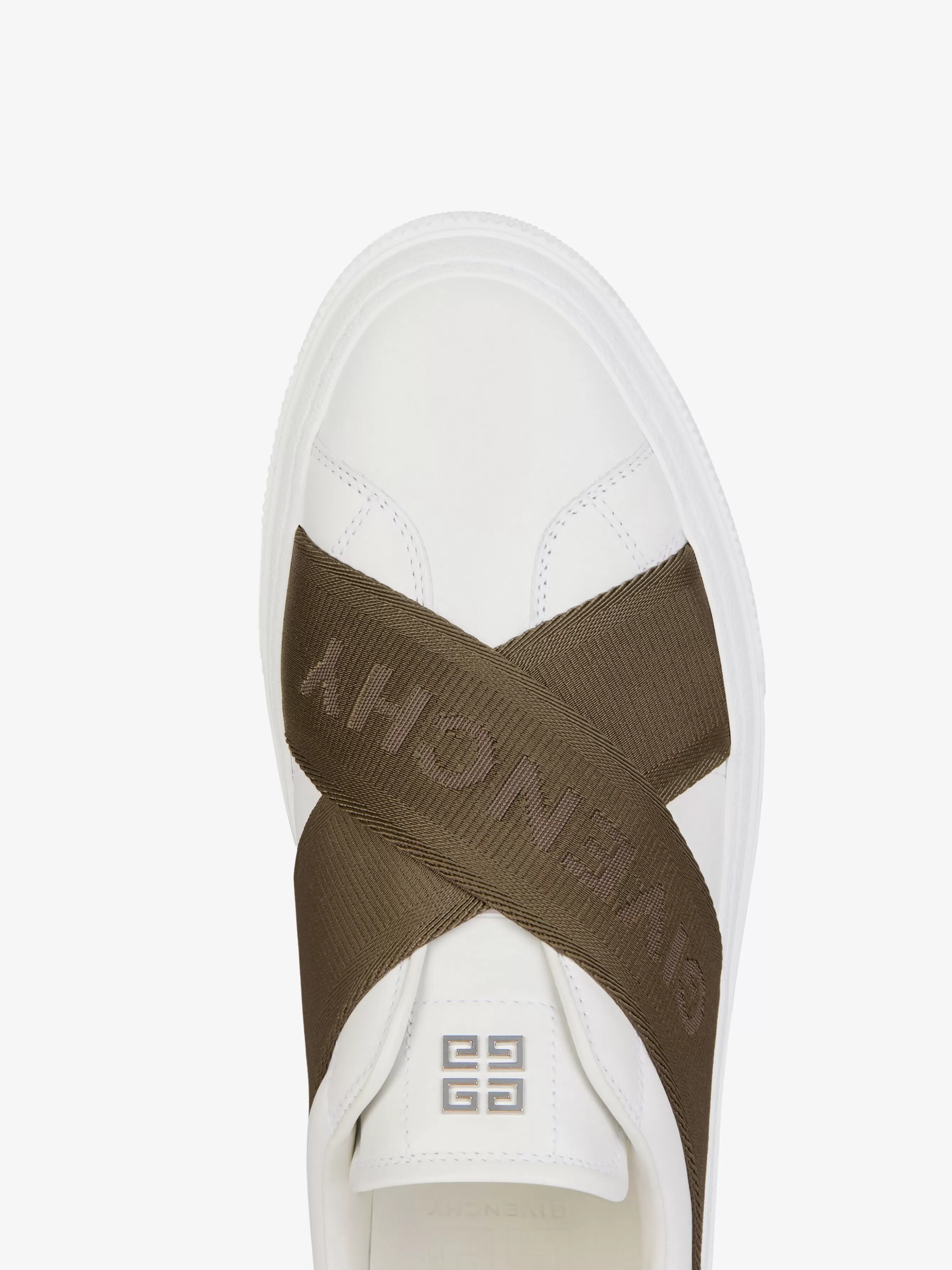Sale GIVENCHY Shoes-City Sport sneakers in leather with double webbing strap