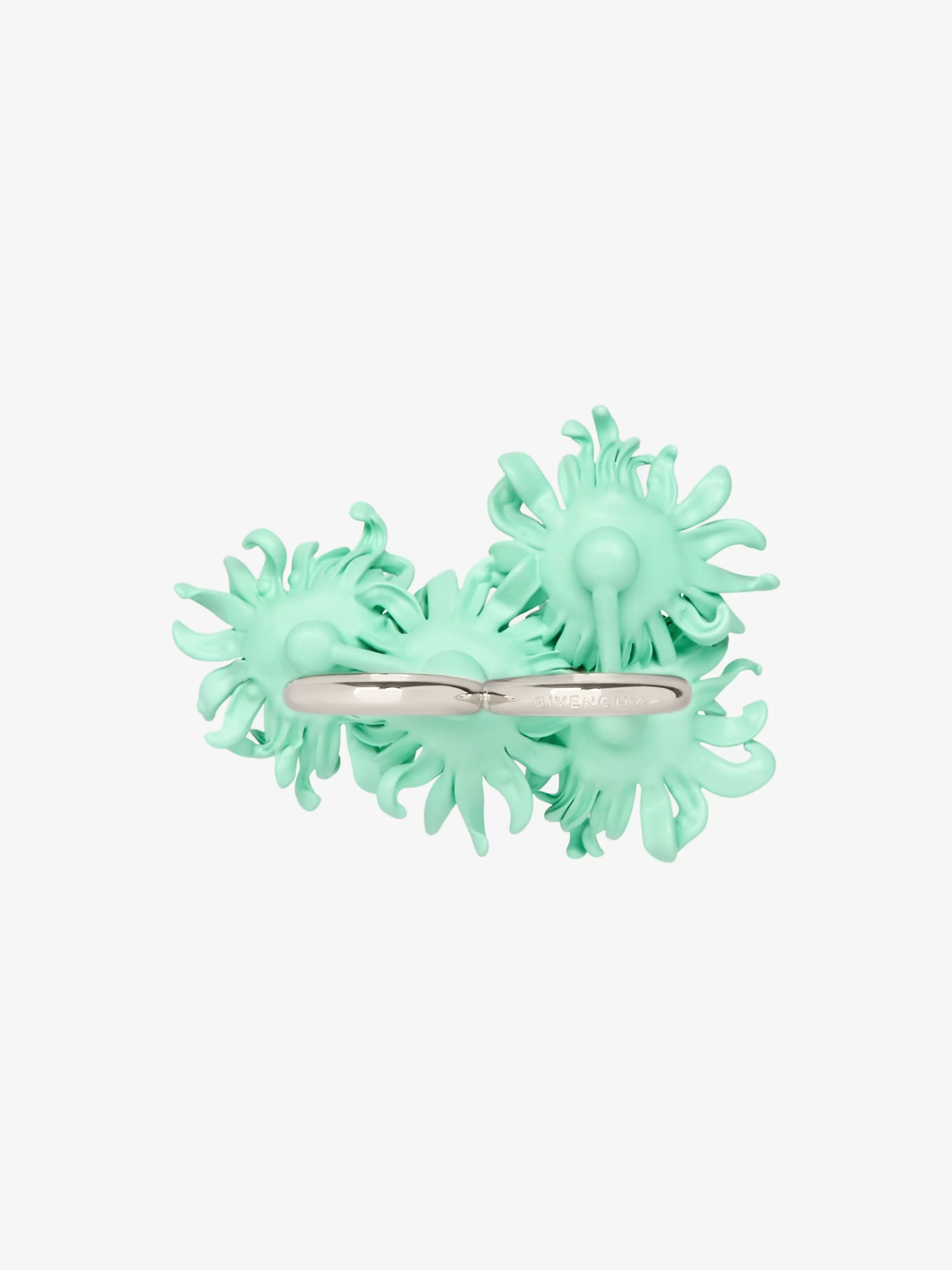 Sale GIVENCHY Jewels & Accessories-Daisy double fingers ring in metal and enamel with crystals