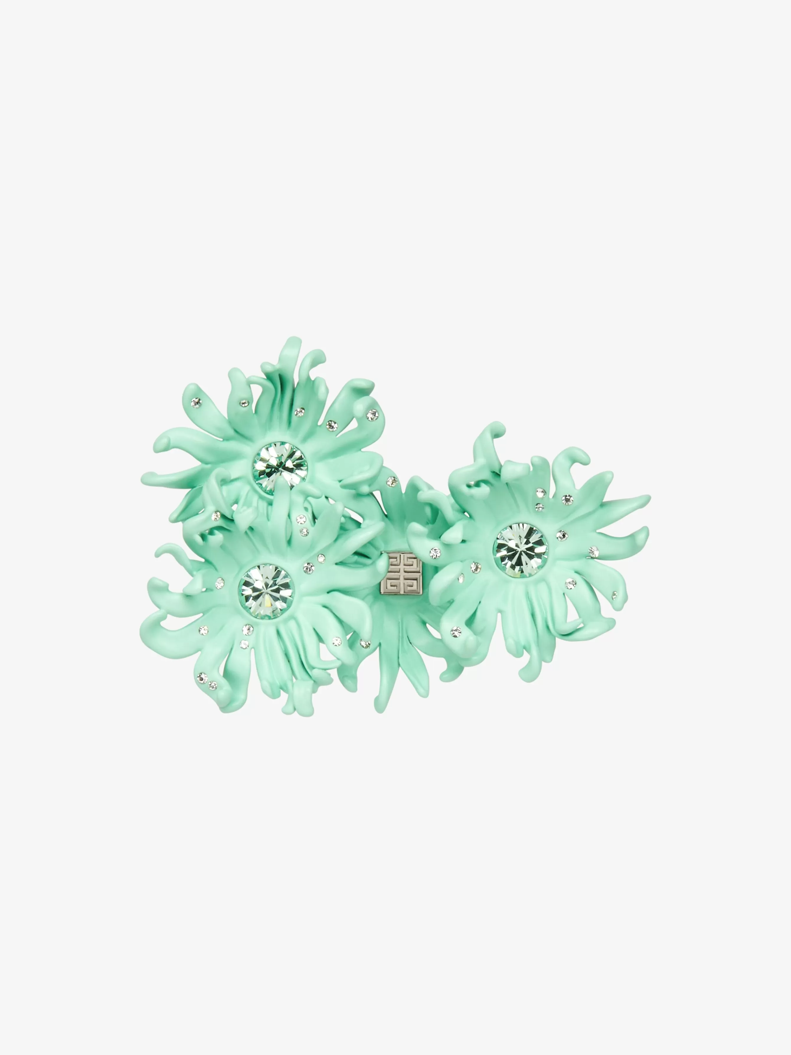 Sale GIVENCHY Jewels & Accessories-Daisy double fingers ring in metal and enamel with crystals