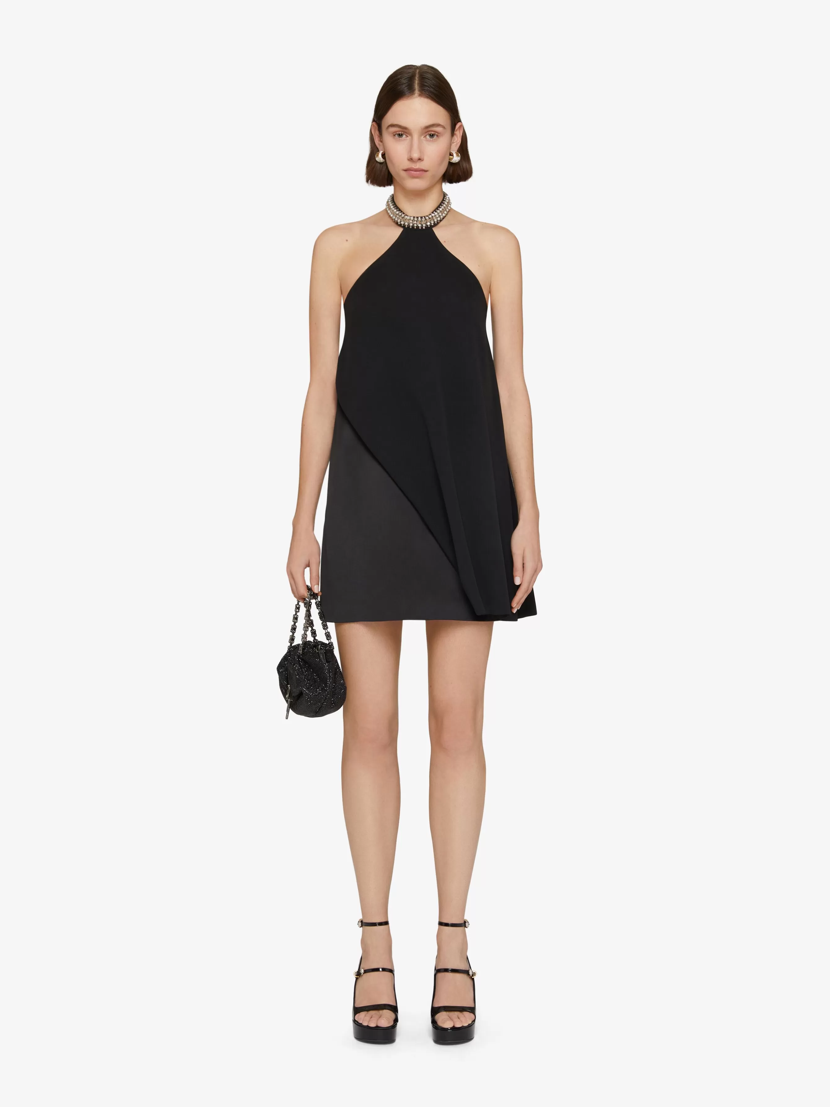 Sale GIVENCHY Dresses-Evening dress in crepe and satin with pearls and crystals