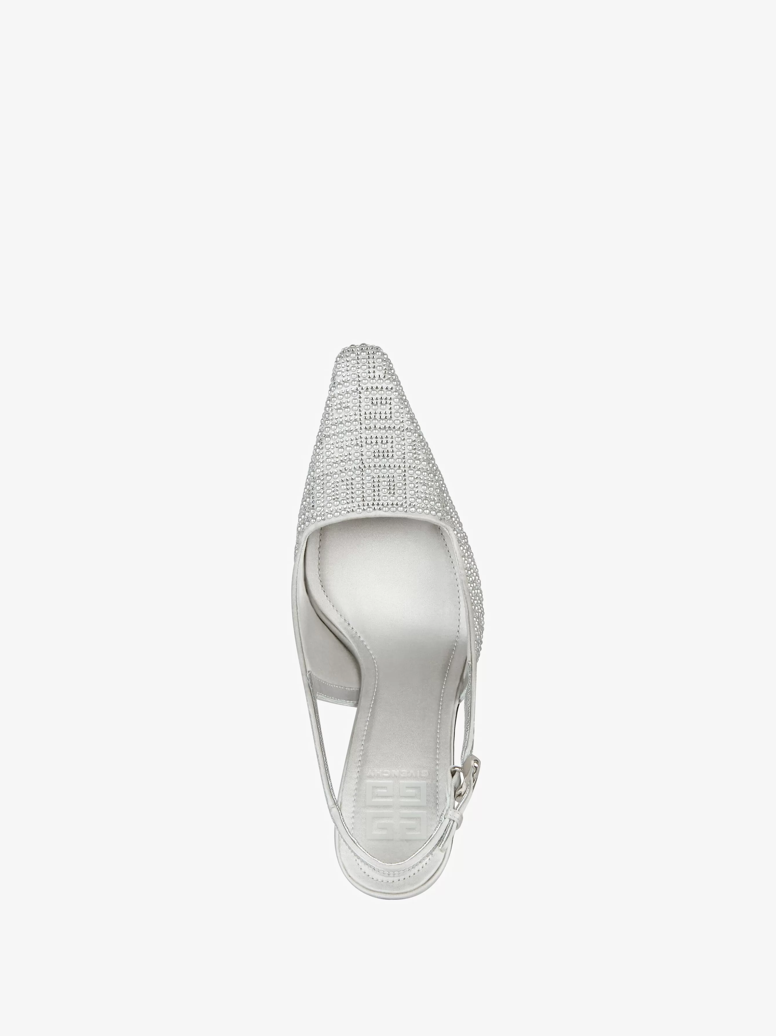 Sale GIVENCHY Shoes-G Cube slingbacks in satin with 4G studs and strass