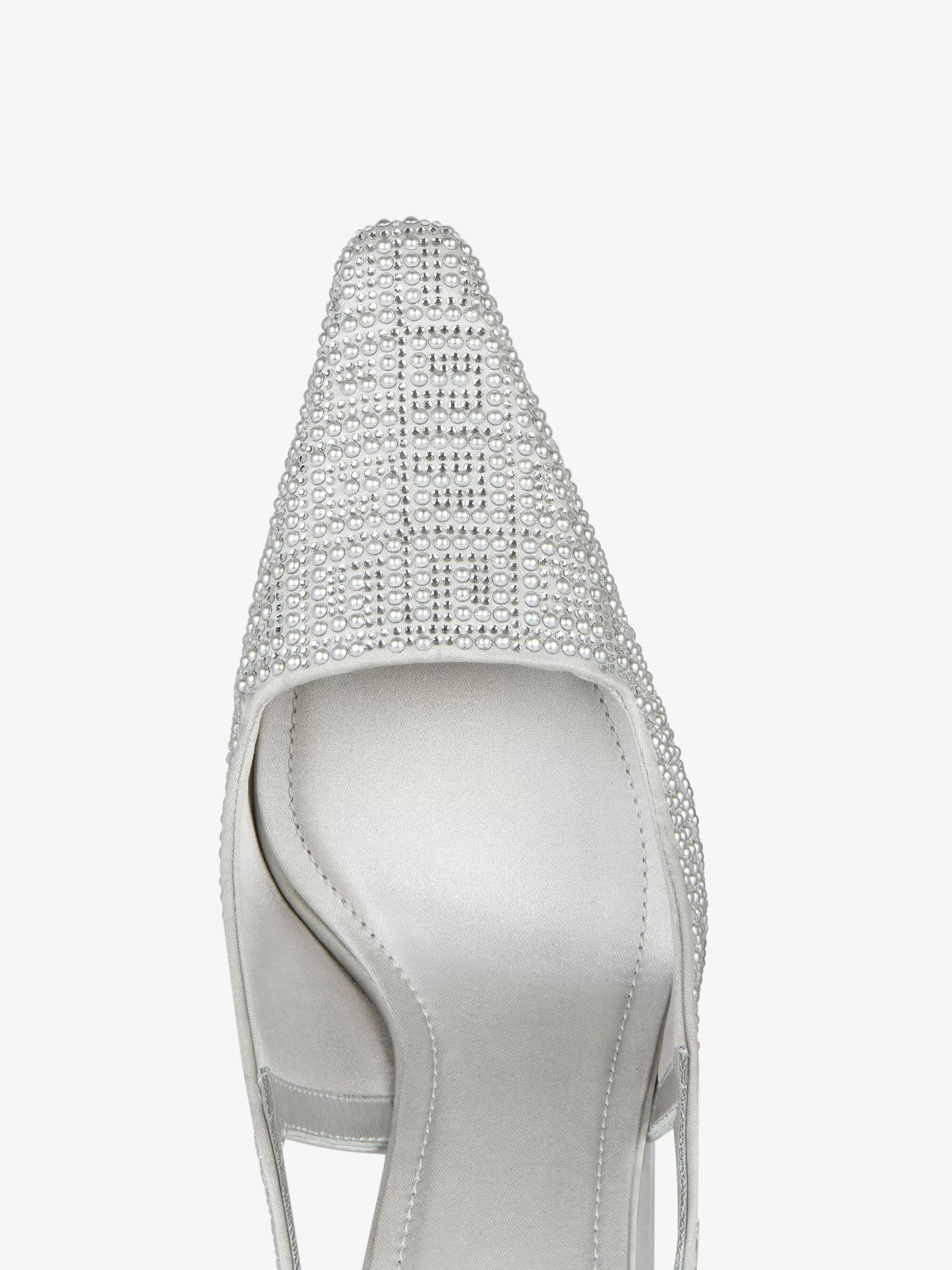 Sale GIVENCHY Shoes-G Cube slingbacks in satin with 4G studs and strass