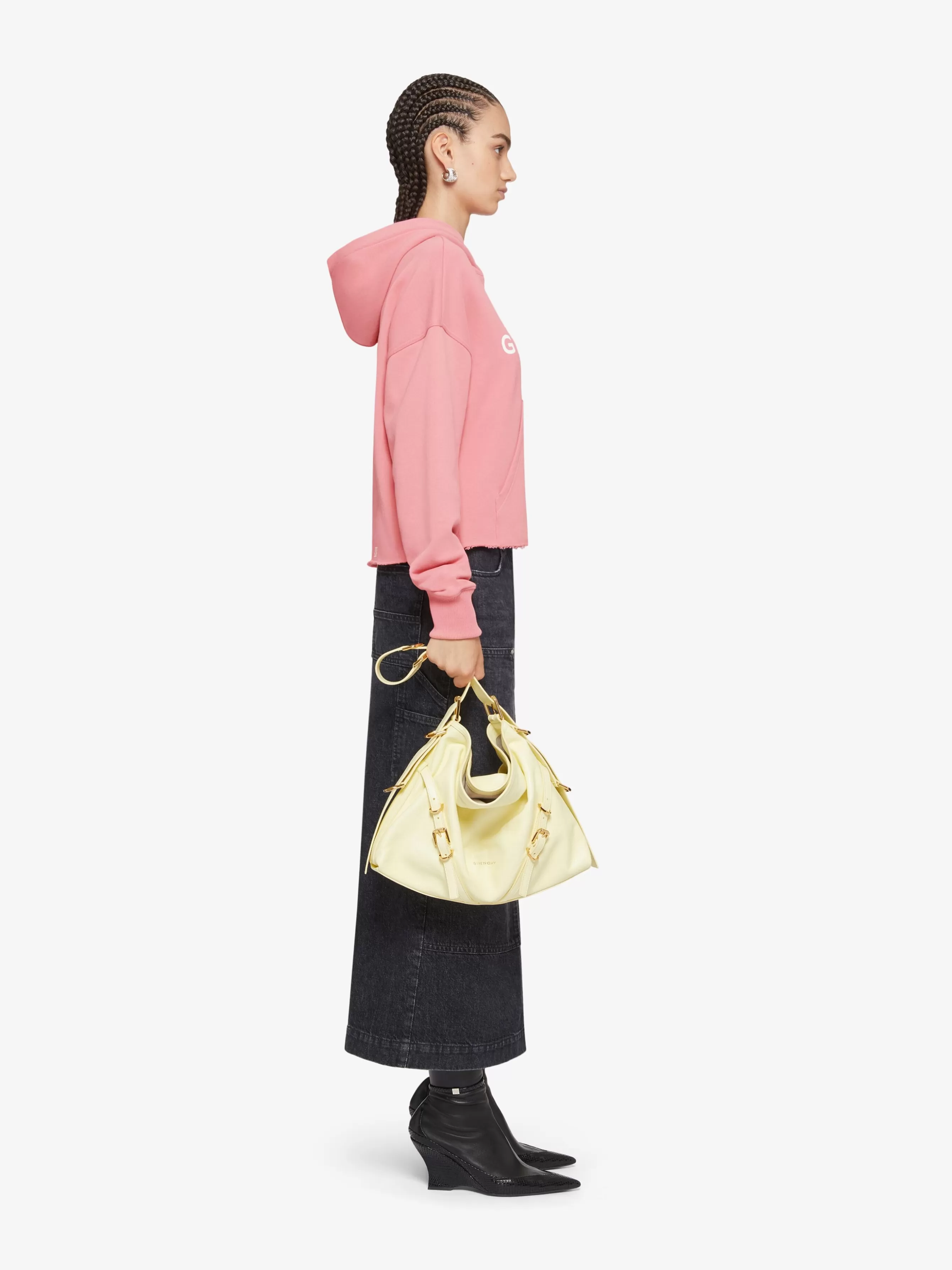 GIVENCHY Sweatshirts & Hoodies- Archetype cropped hoodie in fleece