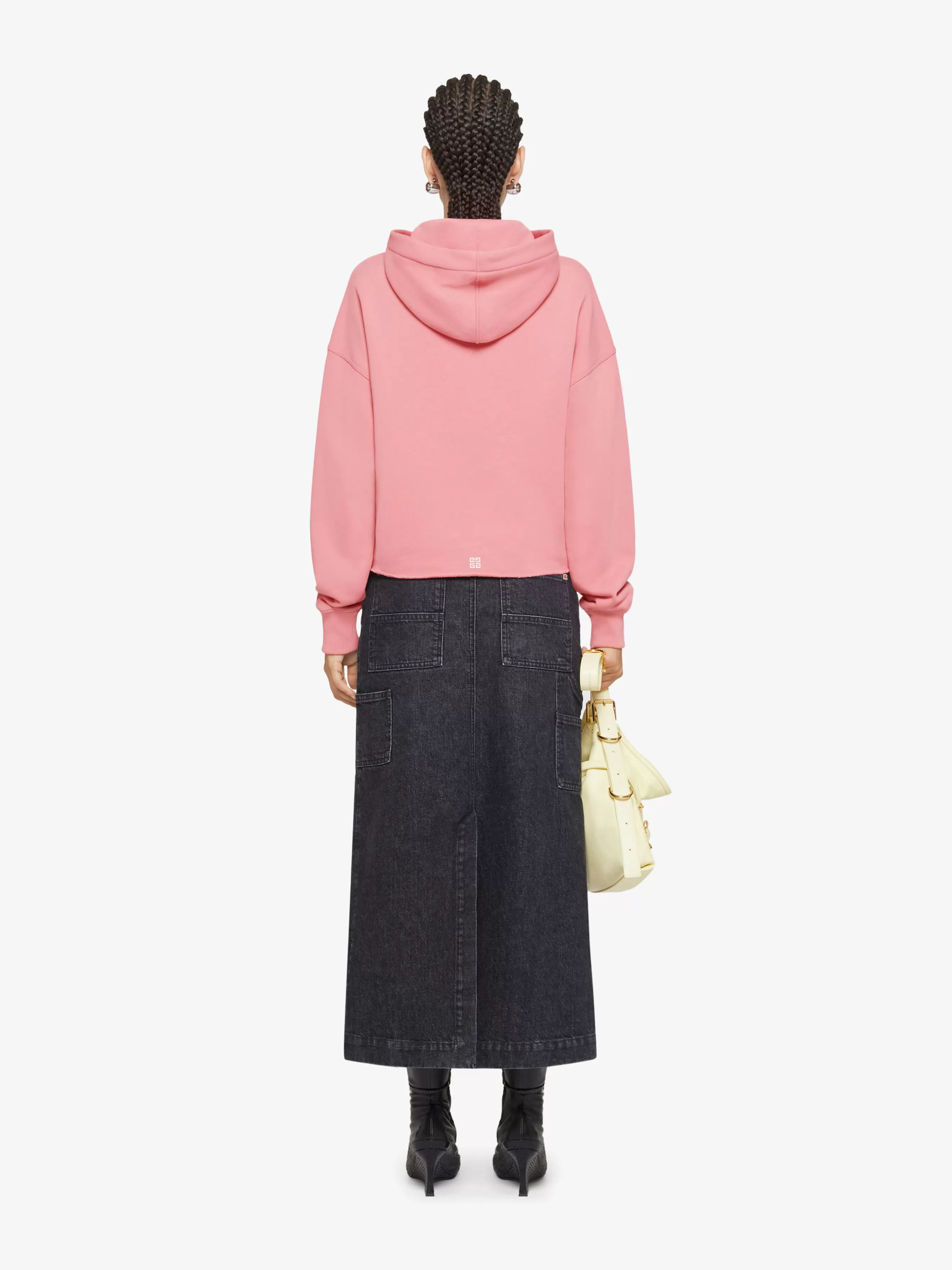 GIVENCHY Sweatshirts & Hoodies- Archetype cropped hoodie in fleece