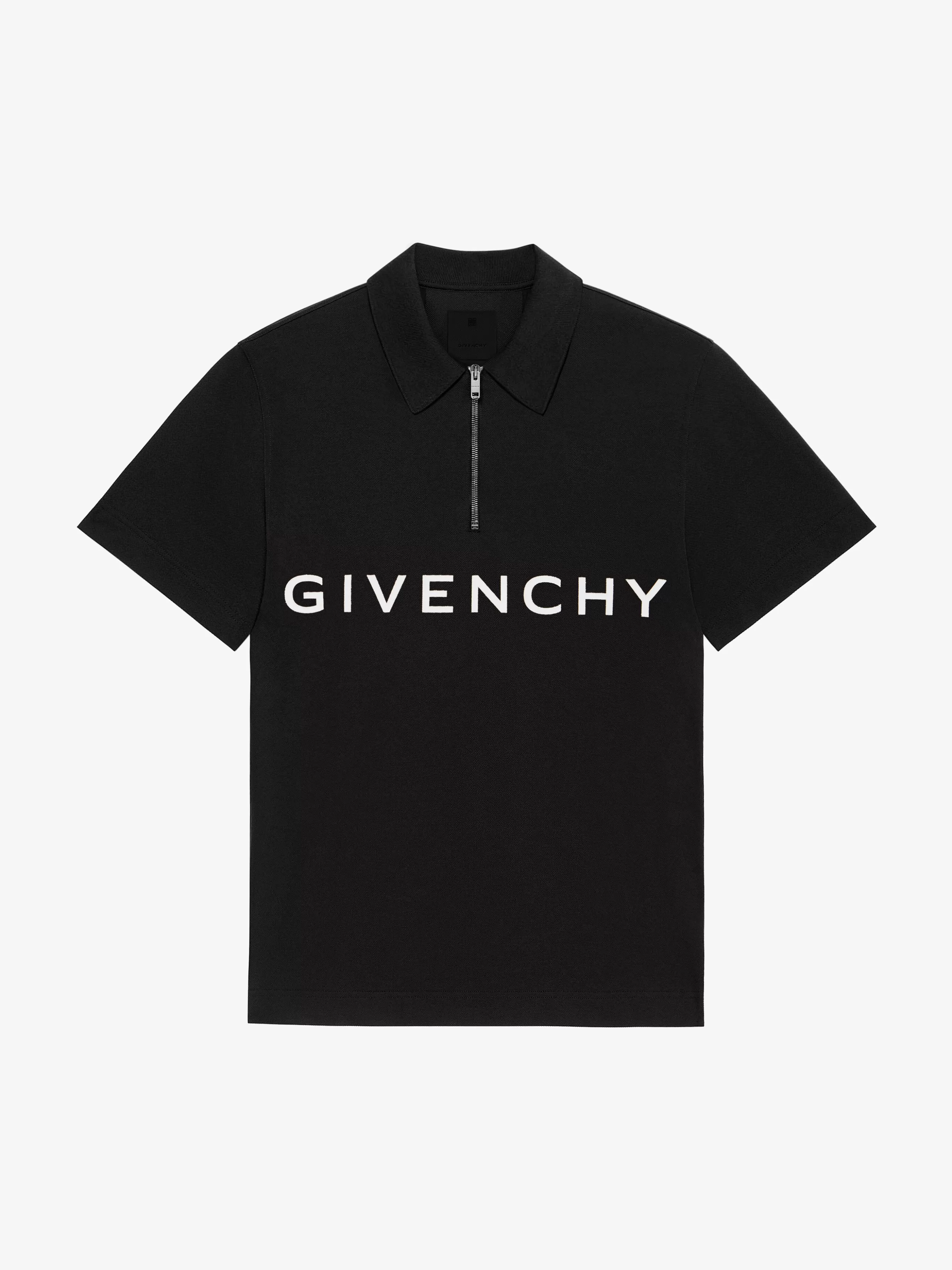GIVENCHY T-Shirts- Archetype zipped polo shirt in cotton