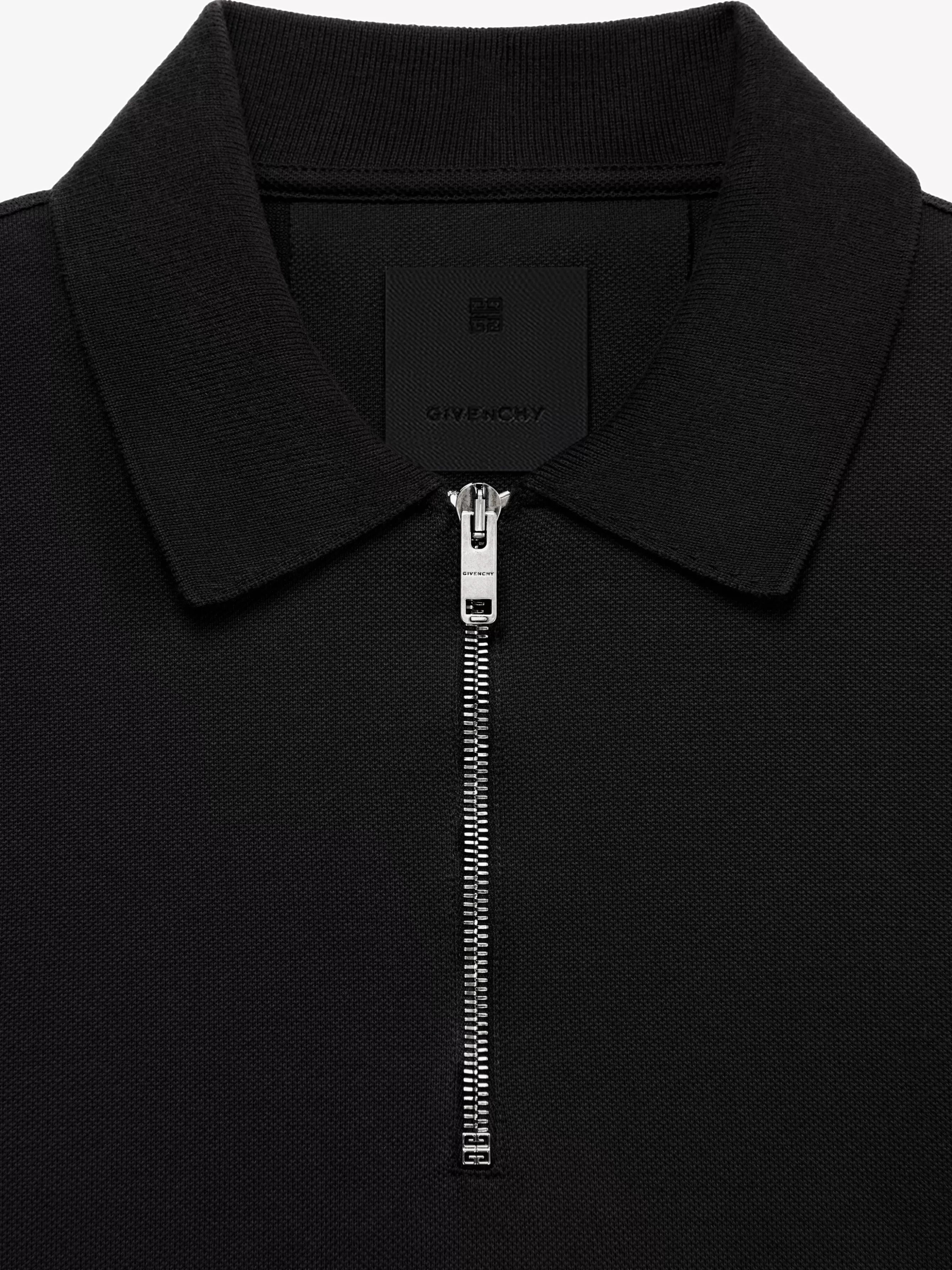 GIVENCHY T-Shirts- Archetype zipped polo shirt in cotton