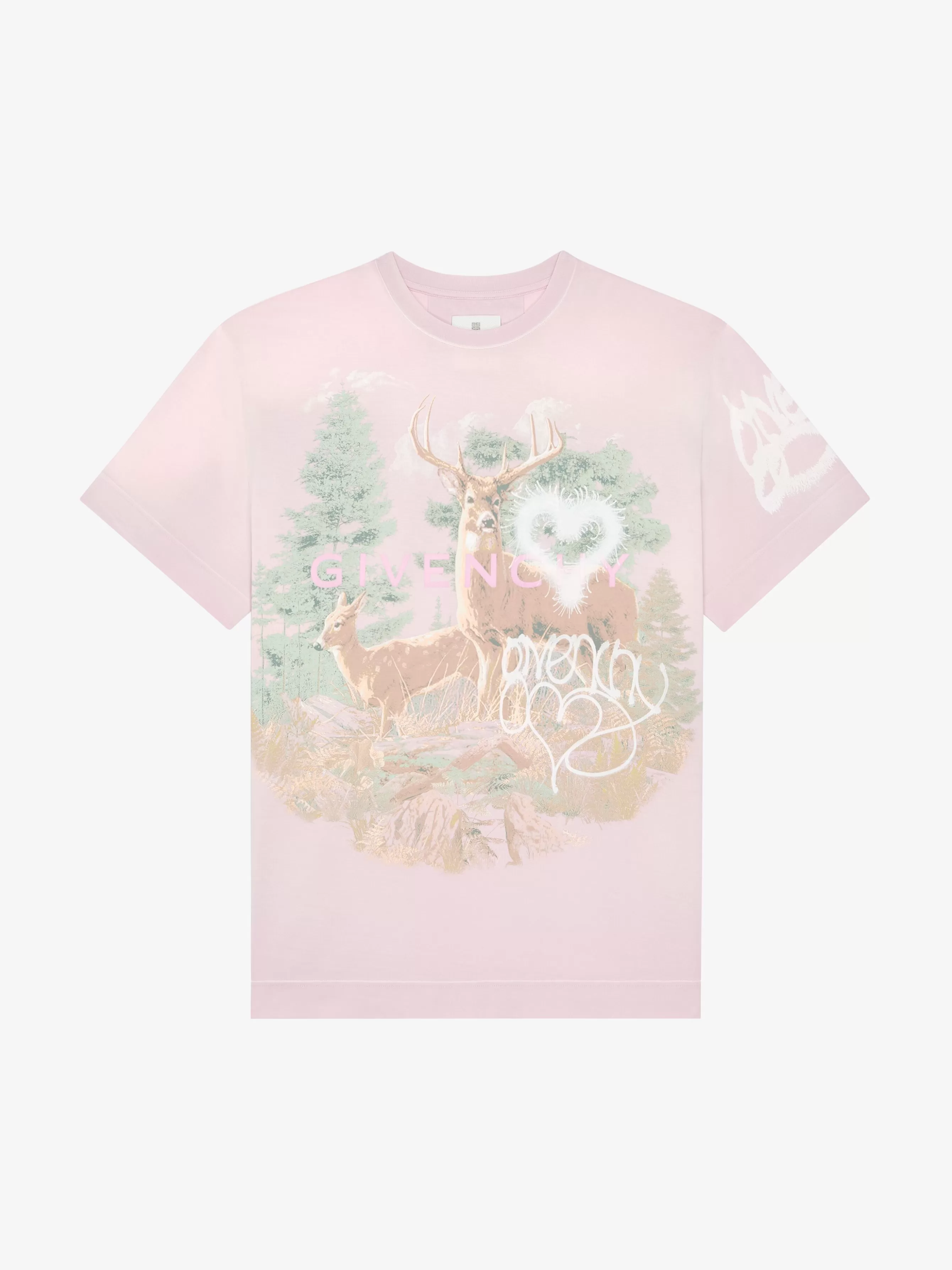 Sale GIVENCHY Tops & T-shirts-Loose fit t-shirt in cotton with Forest print