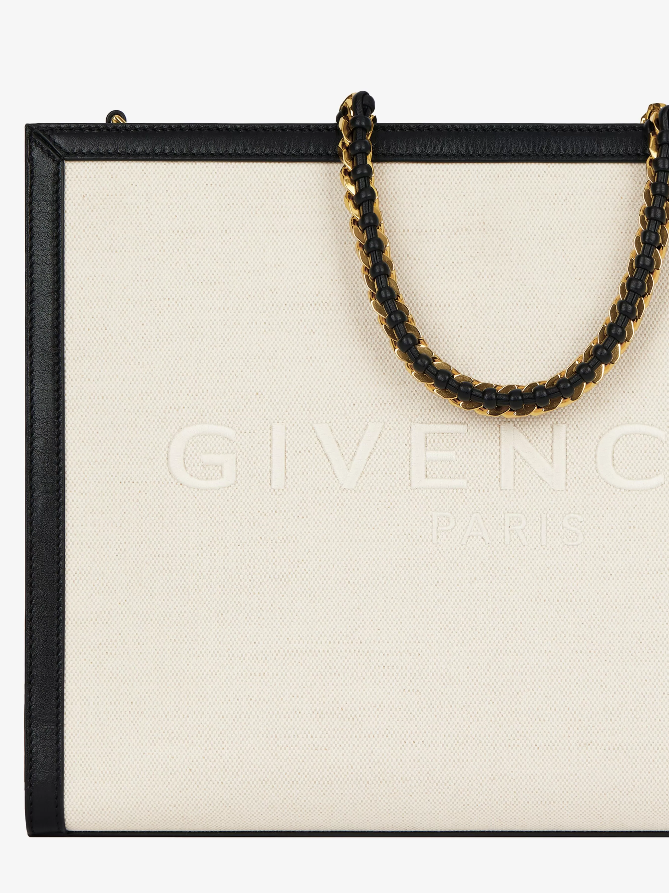 GIVENCHY Cross-body Bags-Medium G Tote shopping bag in canvas and leather