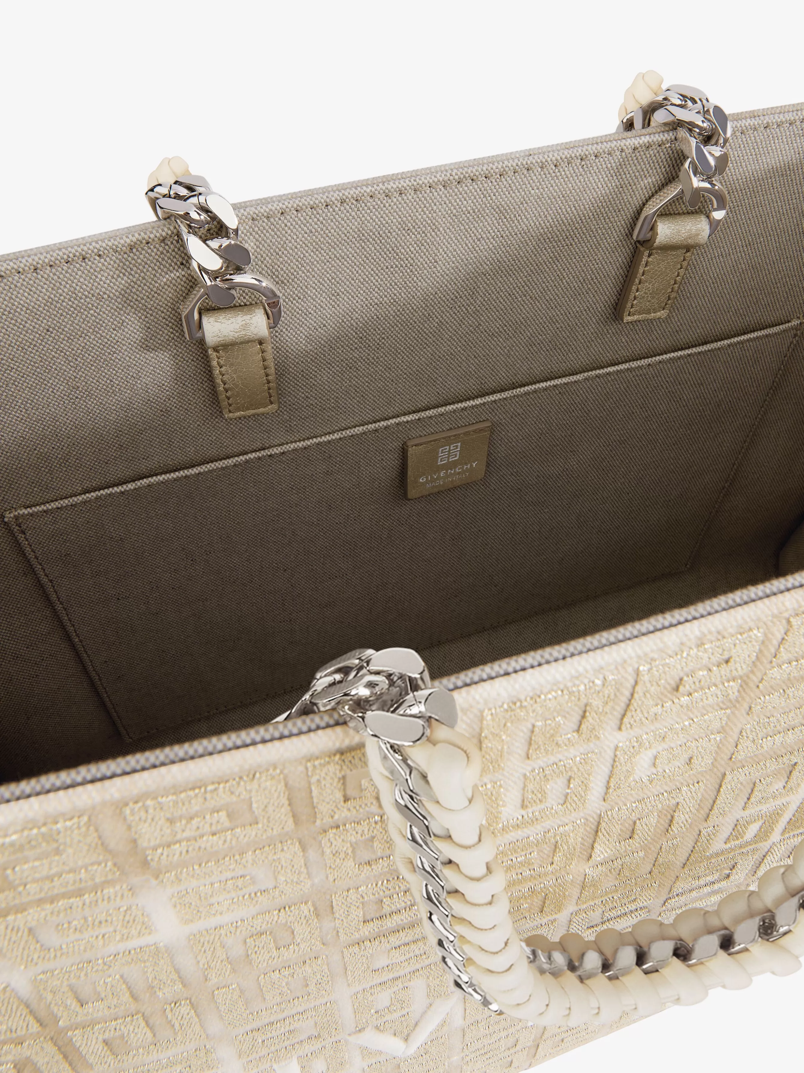 GIVENCHY Shoulder Bags-Medium G-Tote shopping bag in 4G canvas with chain