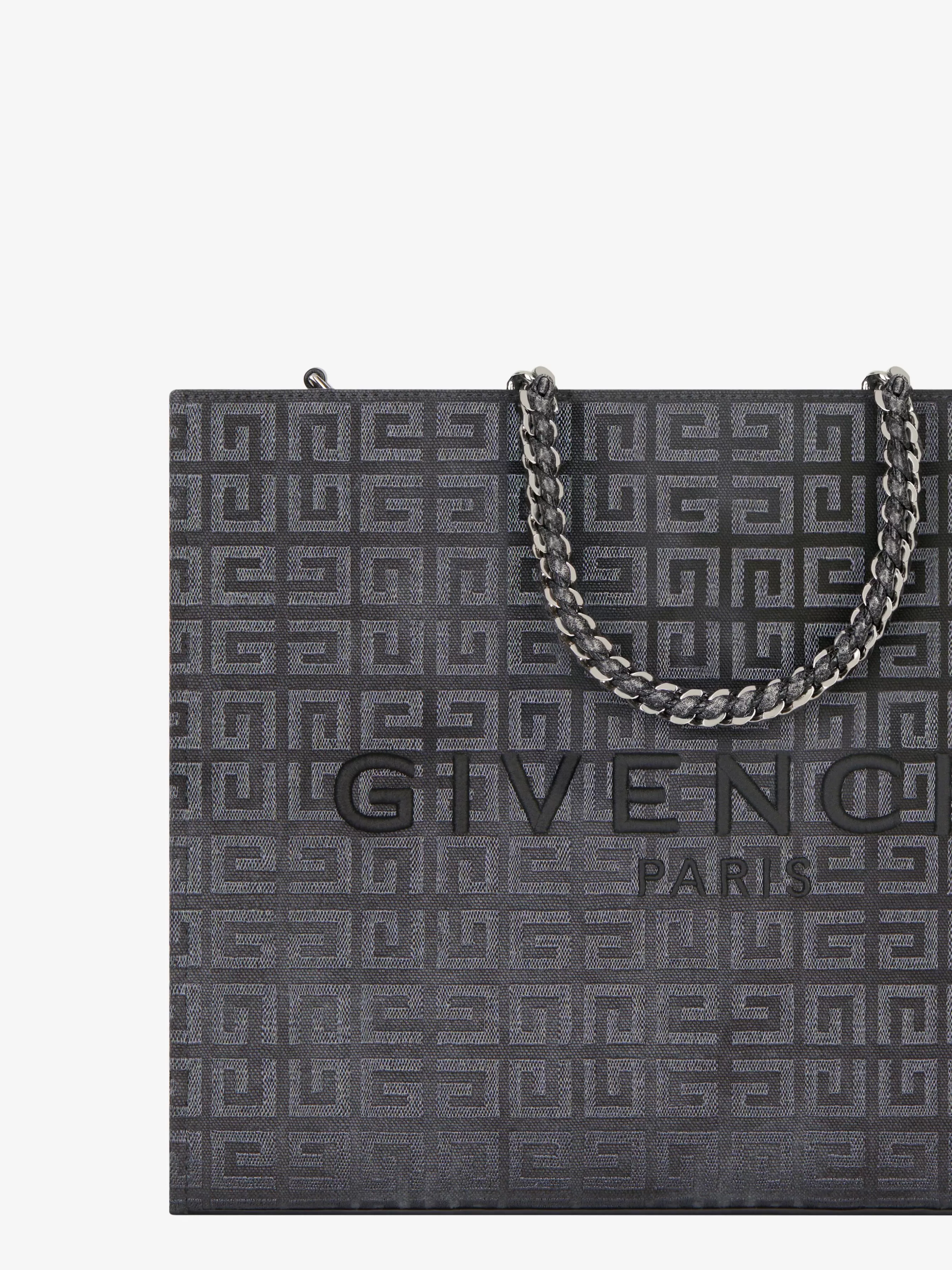 GIVENCHY G-Tote-Medium G-Tote shopping bag in 4G canvas with chain