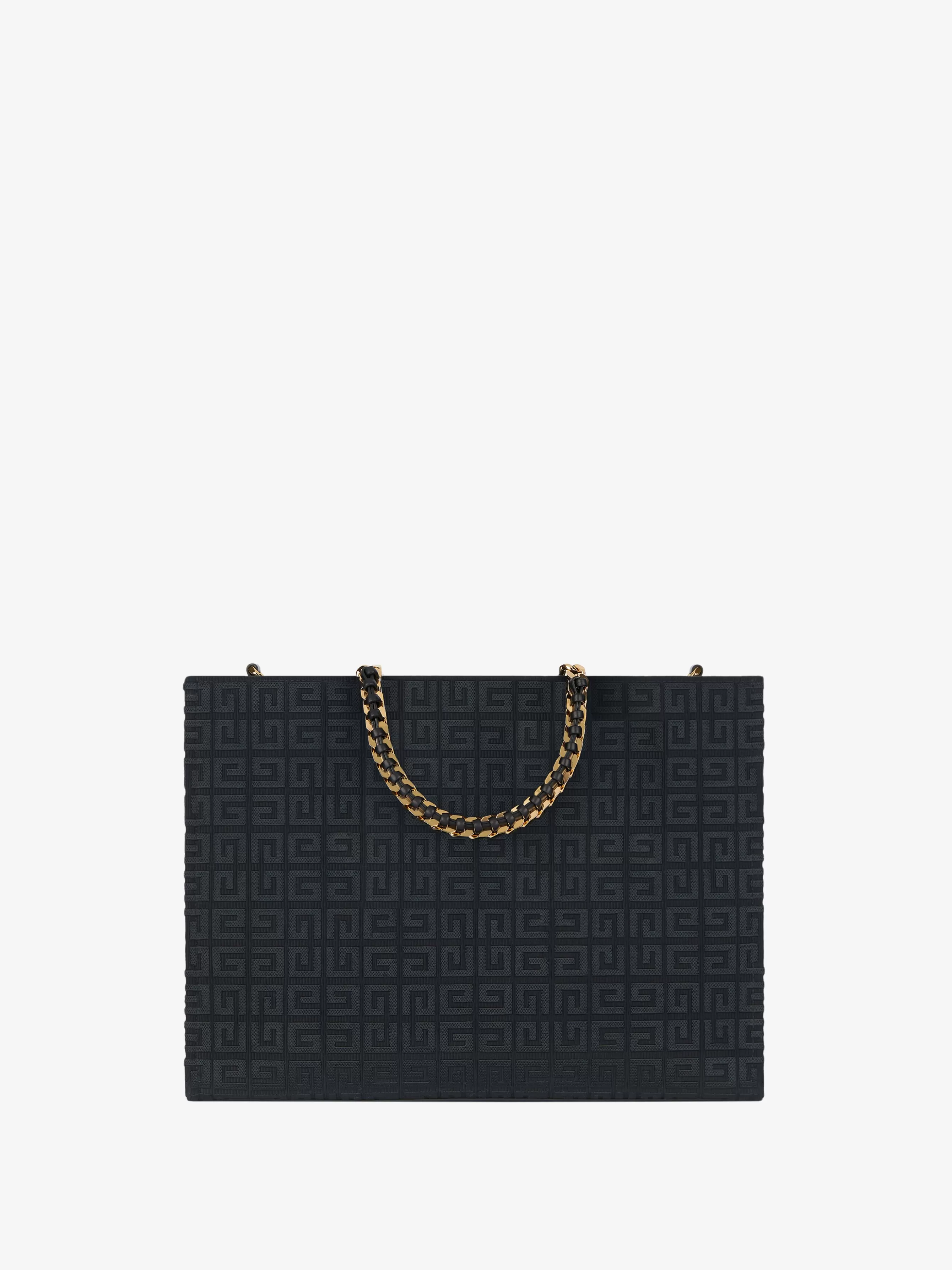 GIVENCHY G-Tote-Medium G-Tote shopping bag in 4G embroidery with chain