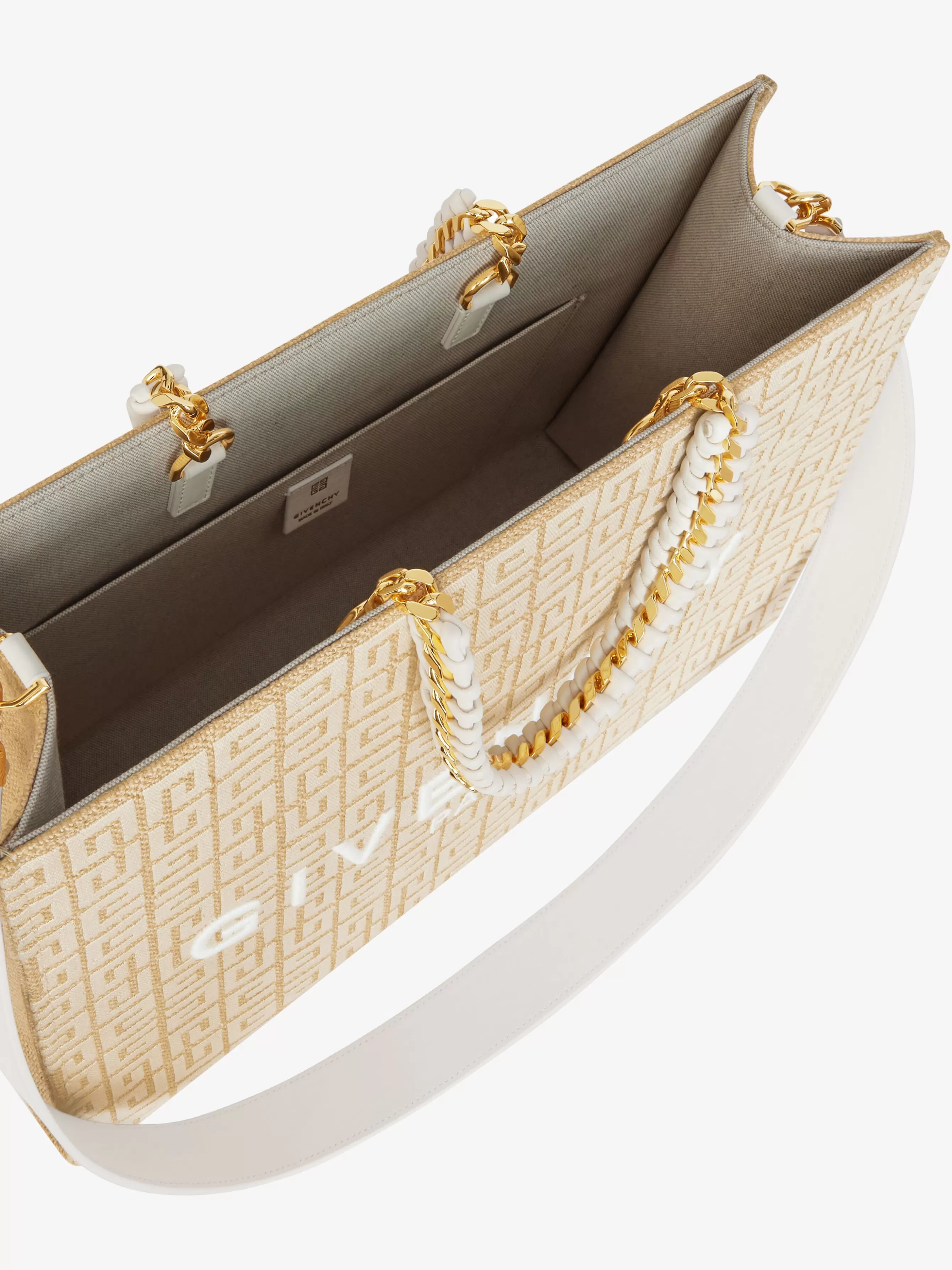 Sale/Women GIVENCHY Bags & Leather Goods | G-Tote-Medium G-Tote shopping bag in 4G jute with chain