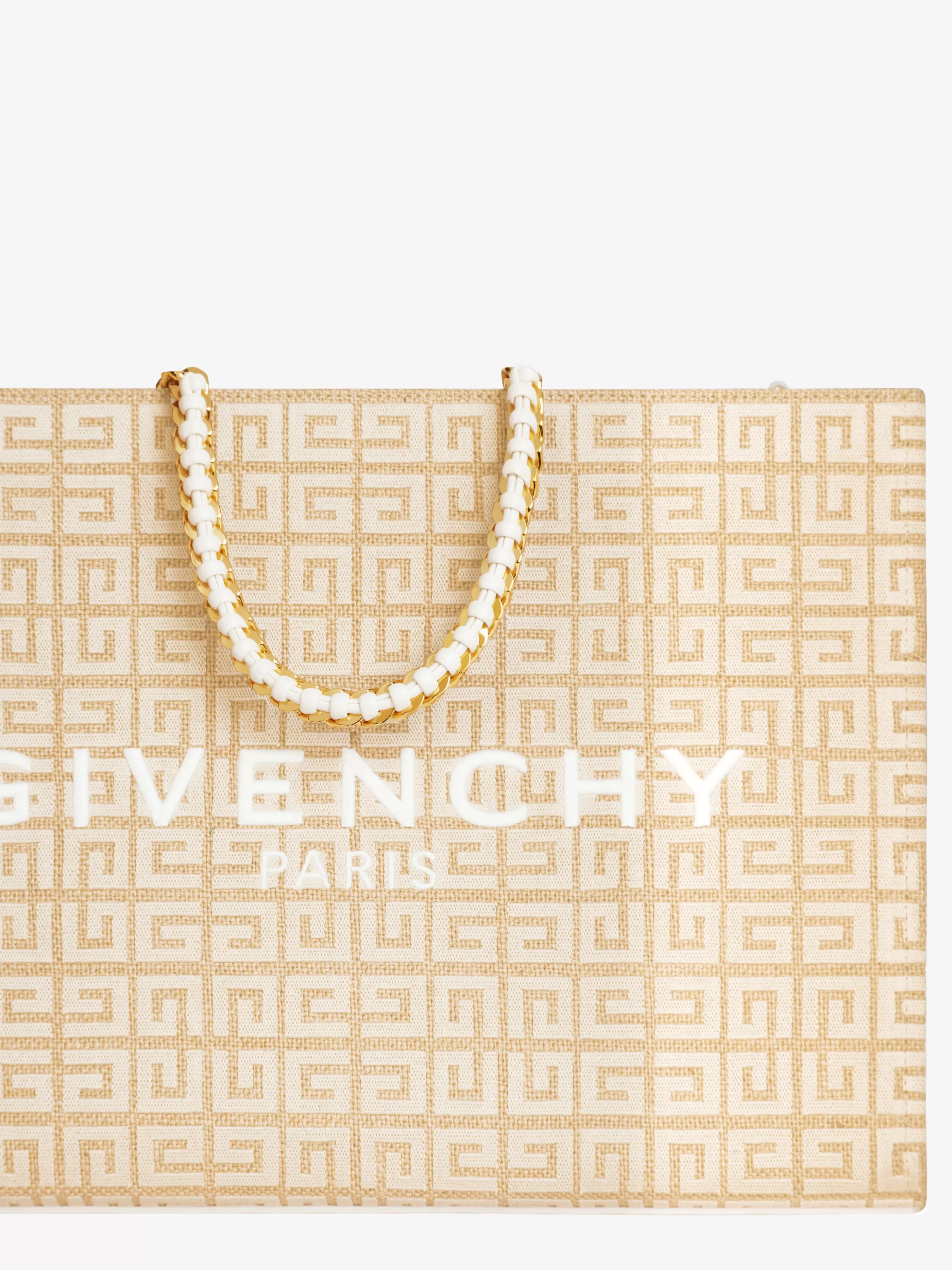 Sale/Women GIVENCHY Bags & Leather Goods | G-Tote-Medium G-Tote shopping bag in 4G jute with chain