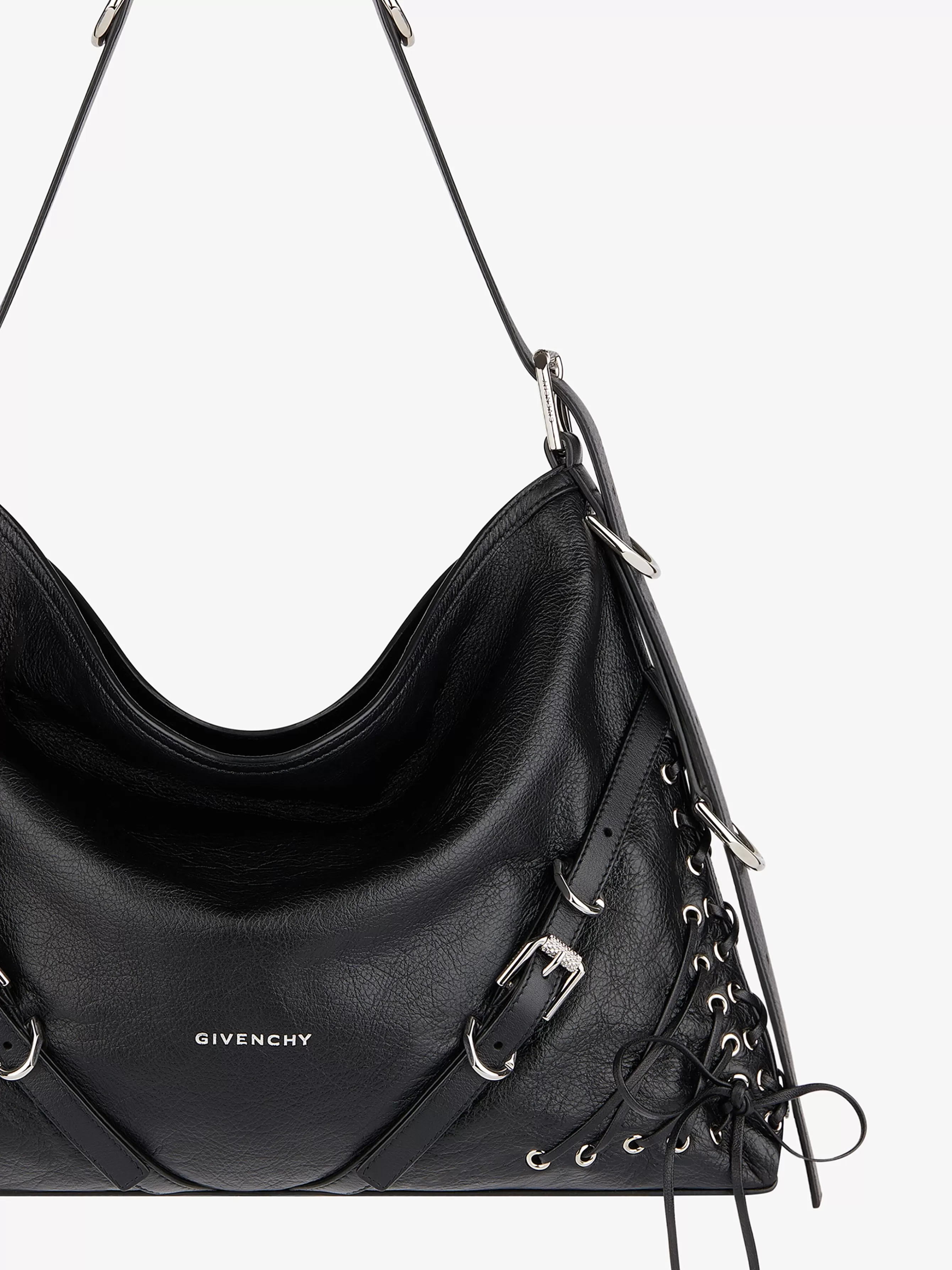GIVENCHY Shoulder Bags-Medium Voyou bag in corset style leather