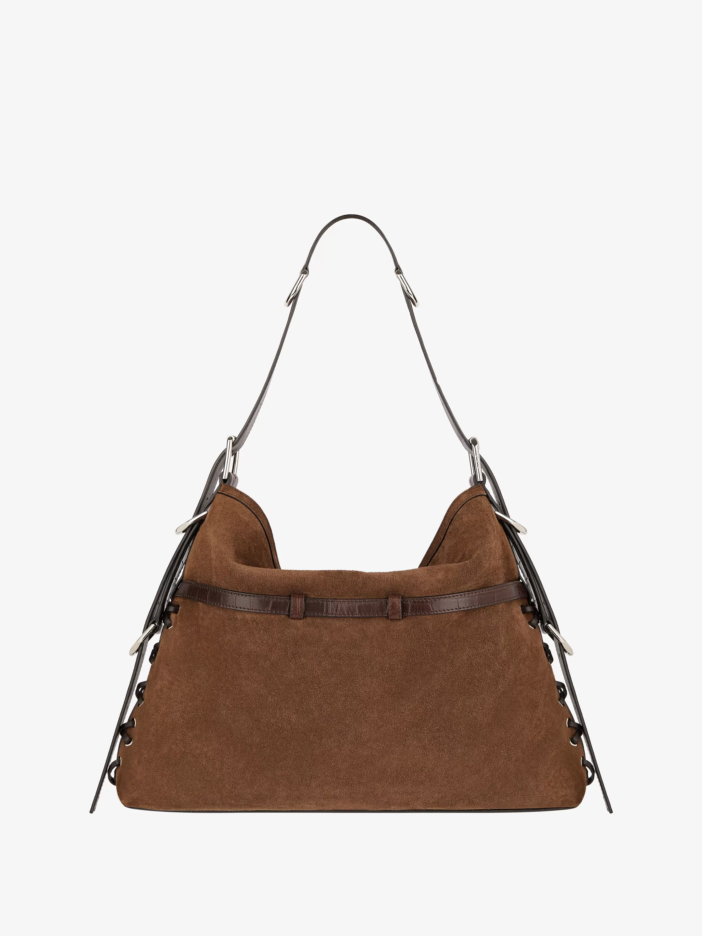 GIVENCHY Shoulder Bags-Medium Voyou Boyfriend bag in corset style suede