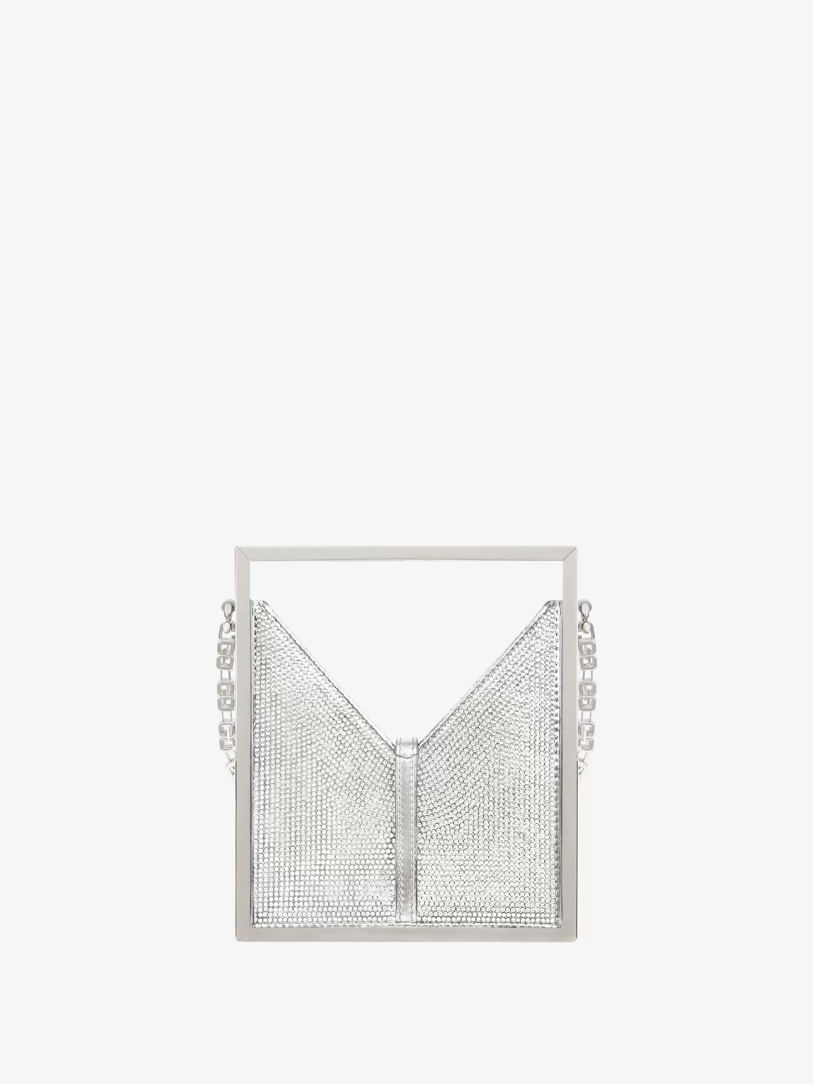 Men/Women GIVENCHY Slides & Sandals | Week-end Bags-Micro Cut Out bag in satin and strass with frame