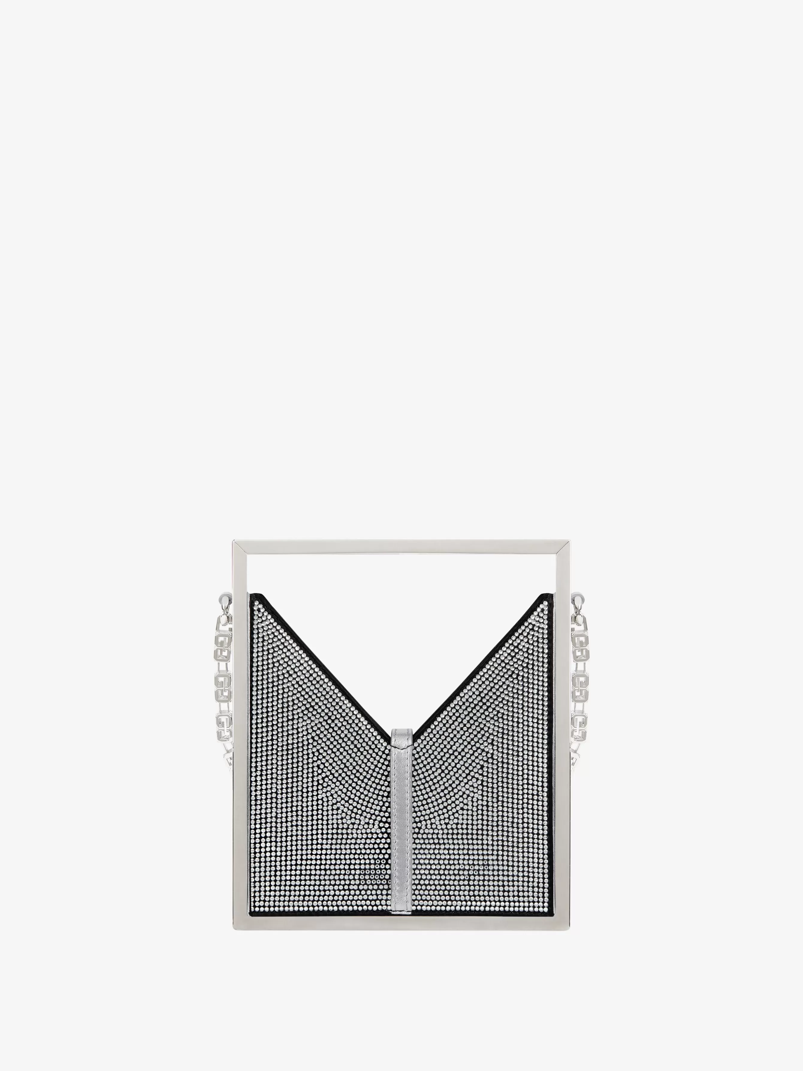 GIVENCHY Mini & Micro bags-Micro Cut Out bag in satin and strass with frame