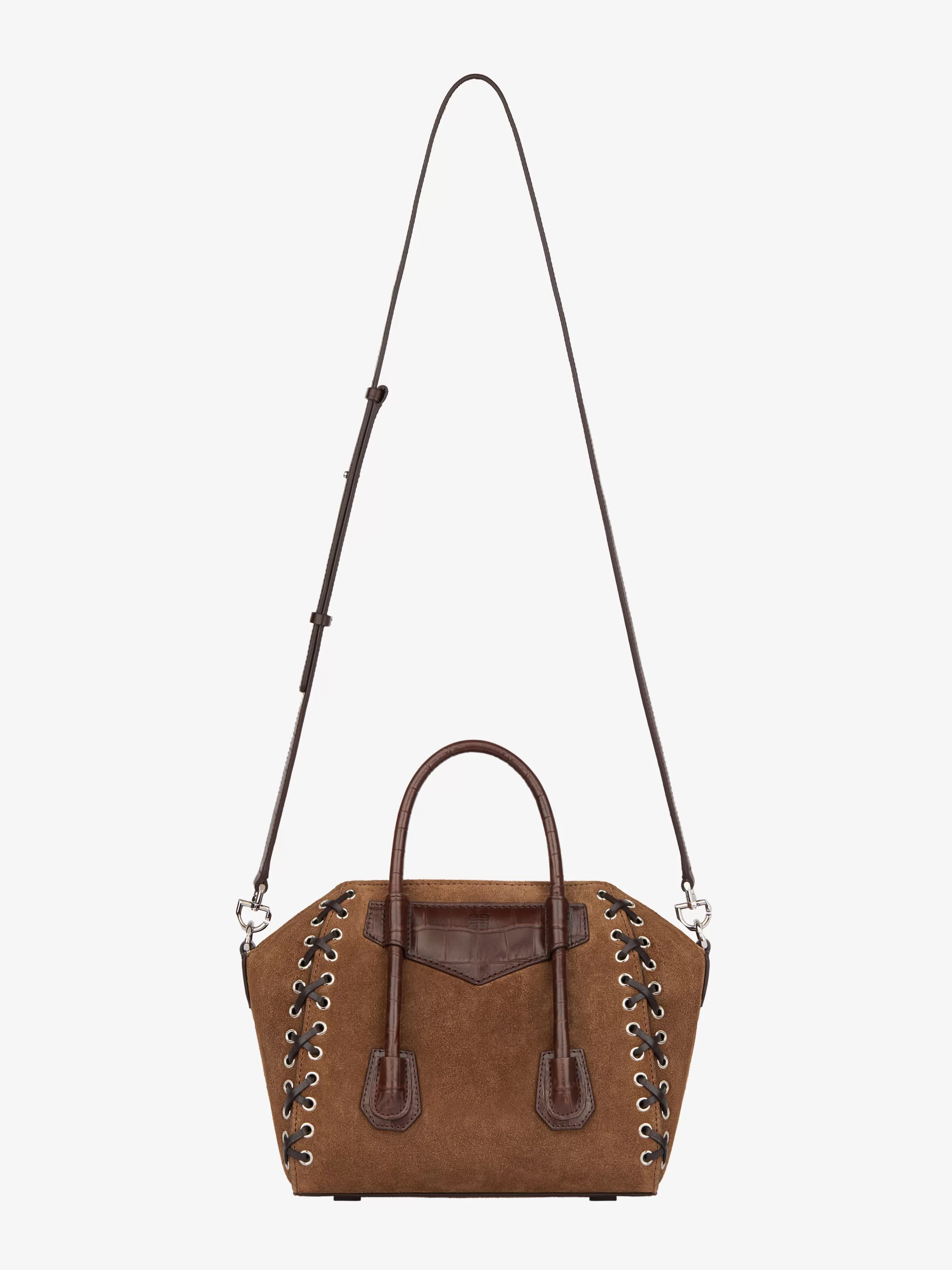 Men/Women GIVENCHY Antigona | Cross-body Bags-Mini Antigona Lock bag in corset style suede