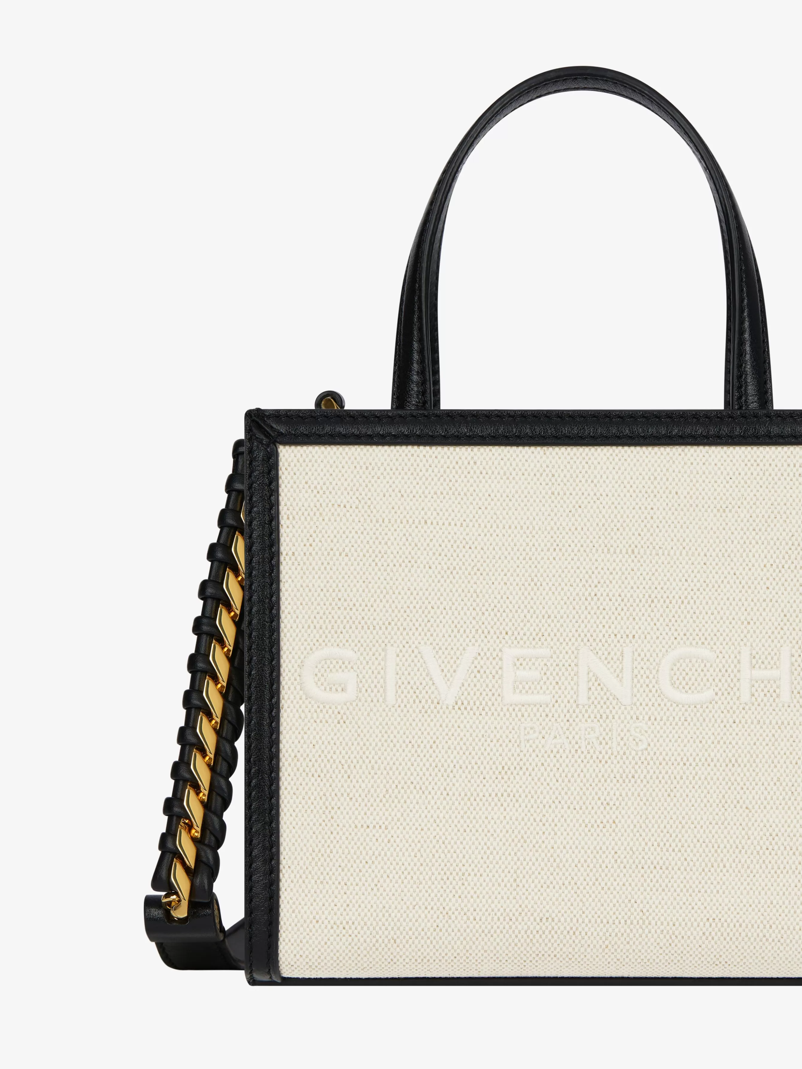 GIVENCHY Cross-body Bags-Mini G Tote shopping bag in canvas and leather