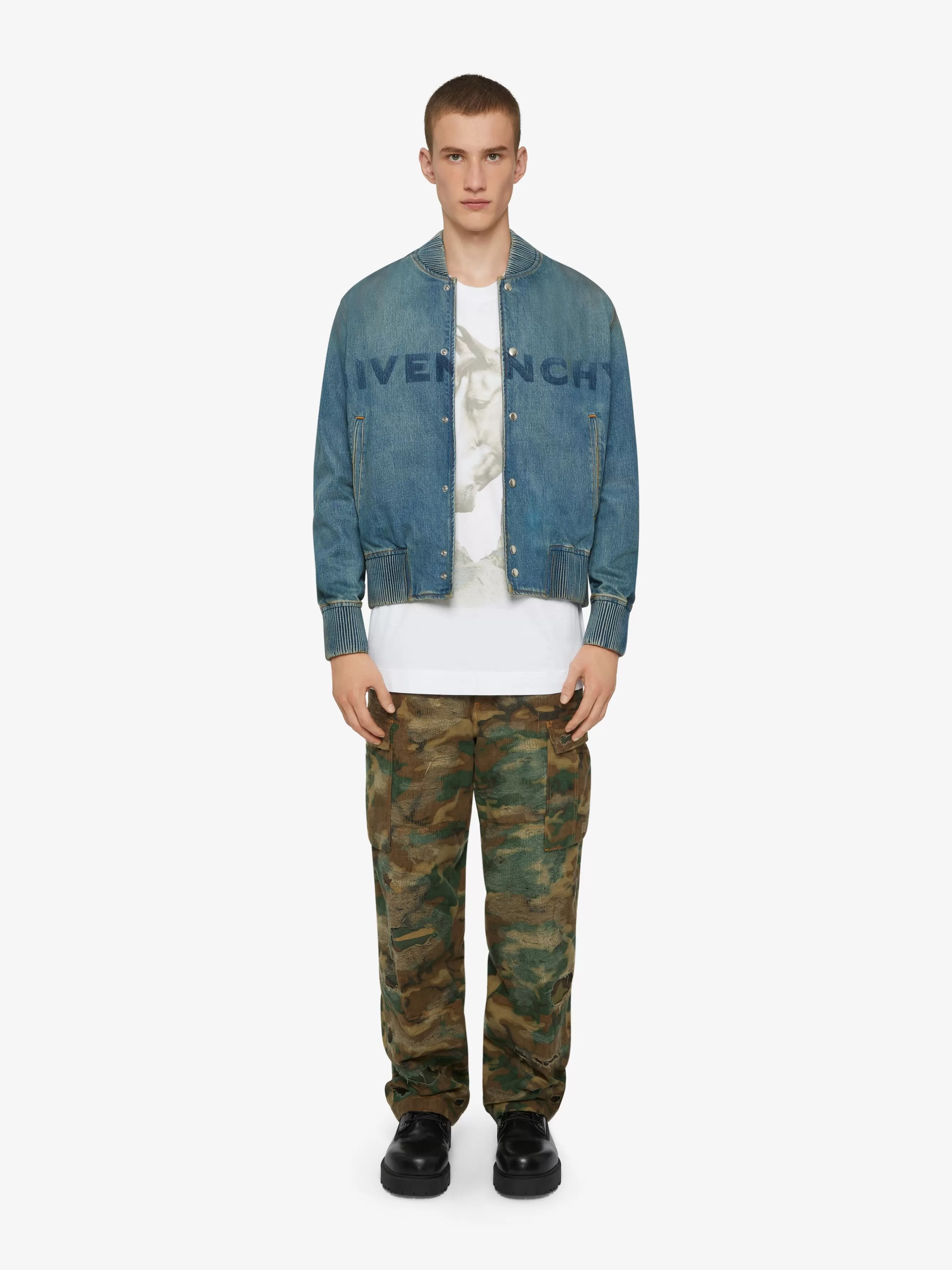 Sale GIVENCHY T-shirts & Shirts-Oversized t-shirt in cotton with Horse print
