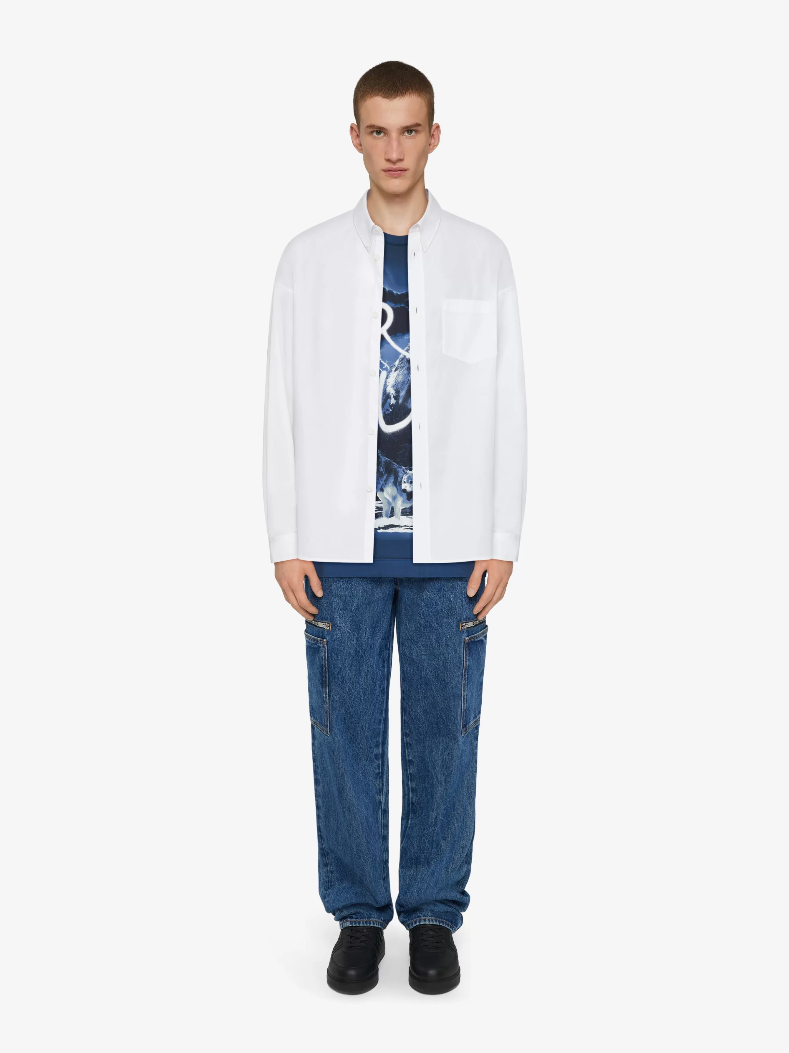 Sale GIVENCHY T-shirts & Shirts-Oversized t-shirt in cotton with Wolf print