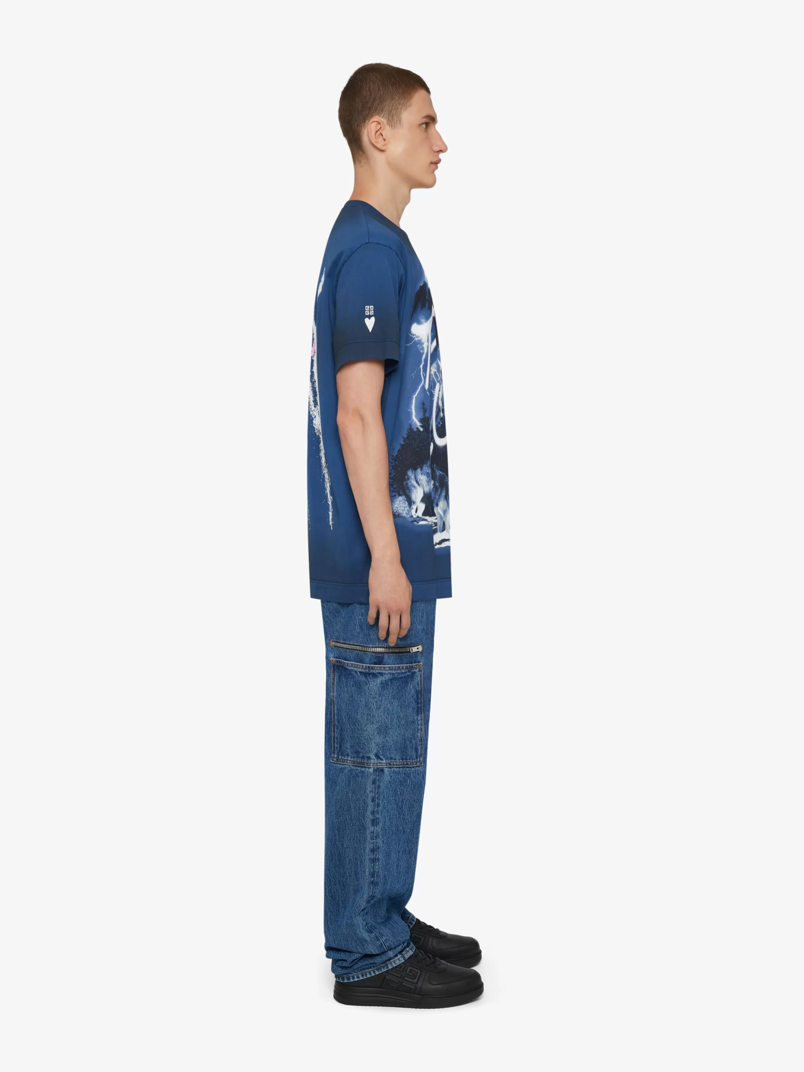 Sale GIVENCHY T-shirts & Shirts-Oversized t-shirt in cotton with Wolf print