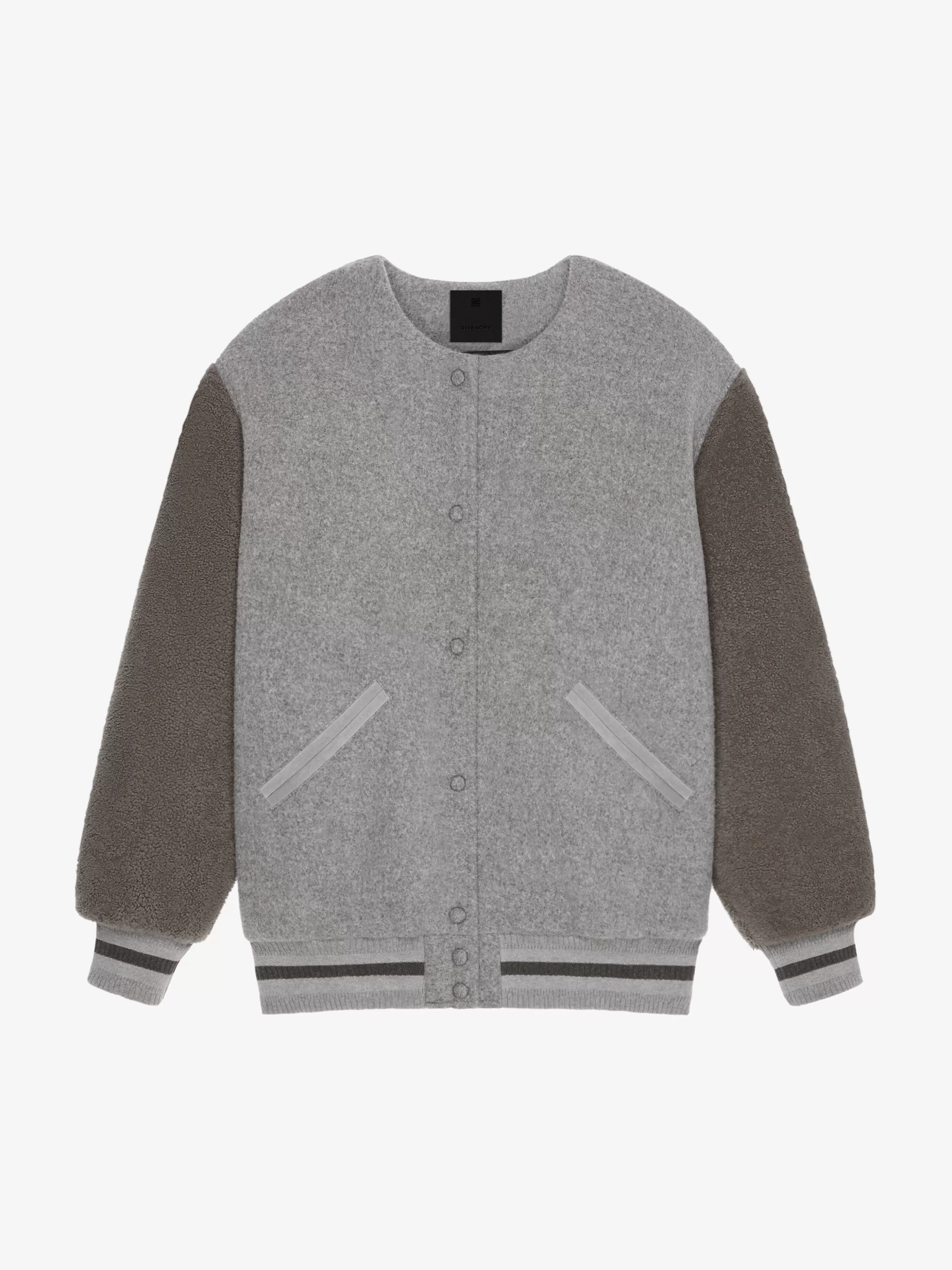 Women GIVENCHY Slides & Sandals | Boots & Booties-Oversized varsity jacket in double face wool and shearling
