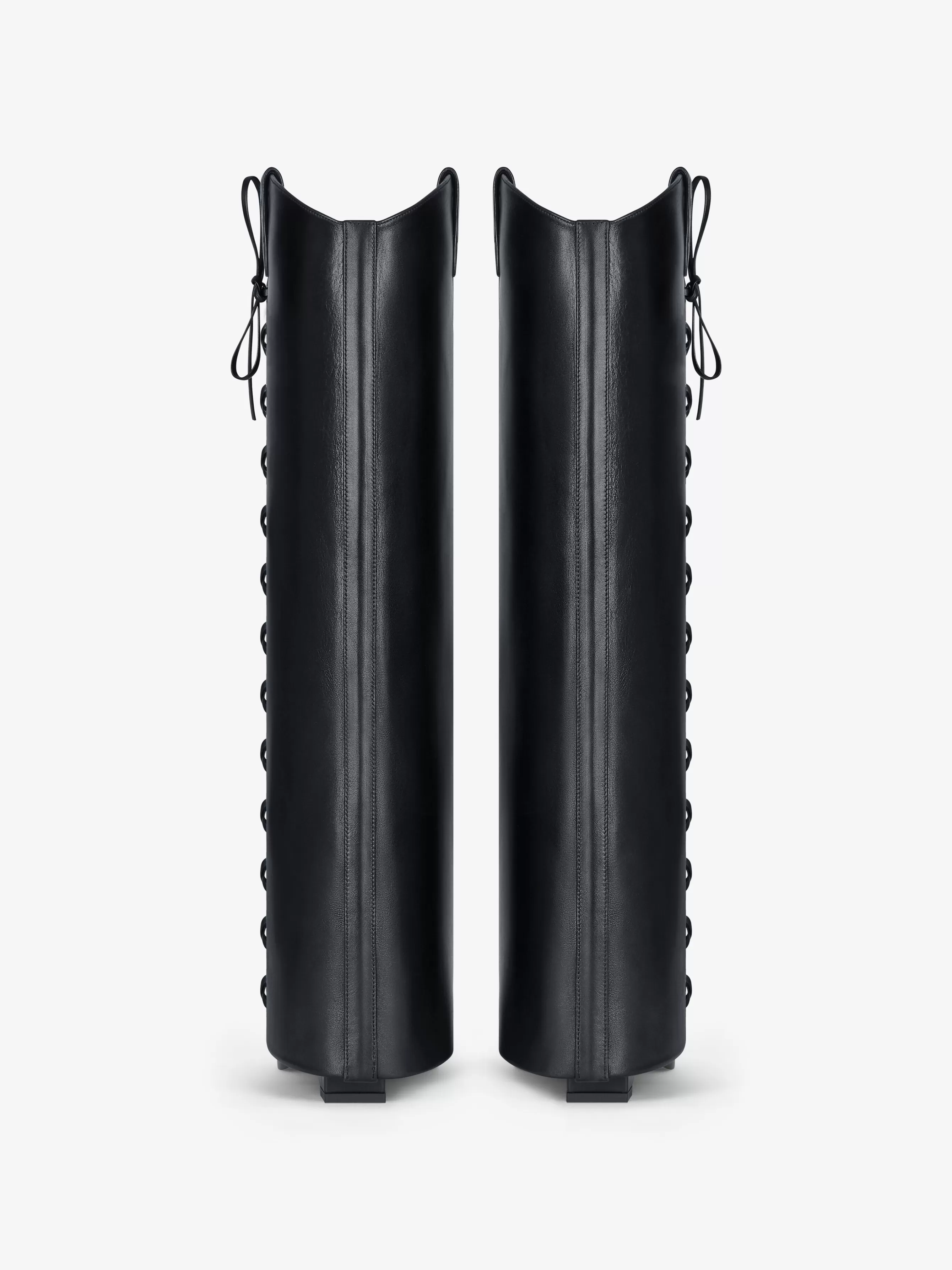Women GIVENCHY City | Marshmallow-Shark Lock Cowboy boots in corset style leather