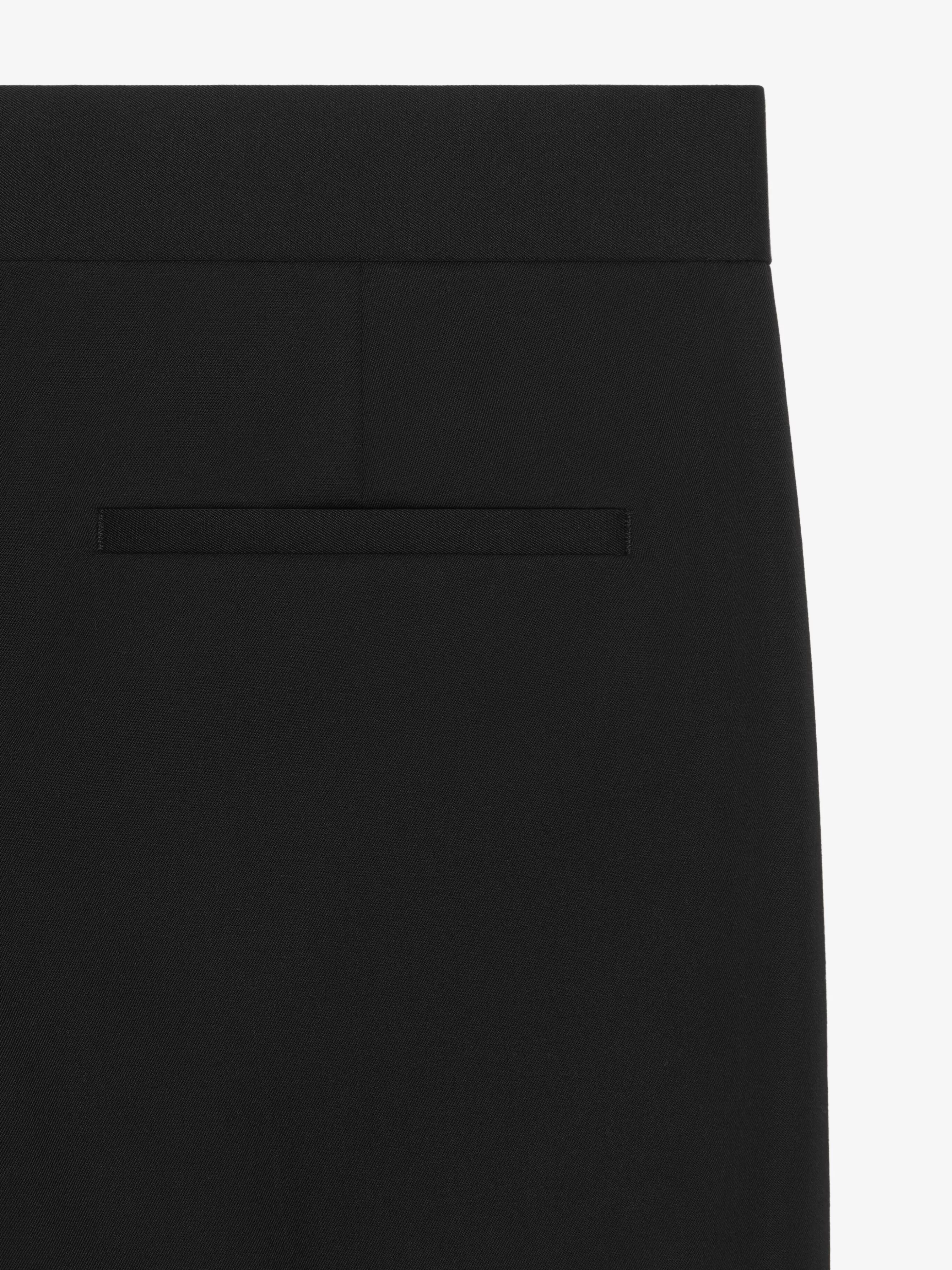 GIVENCHY Pants-Slim fit tailored pants in wool with satin details