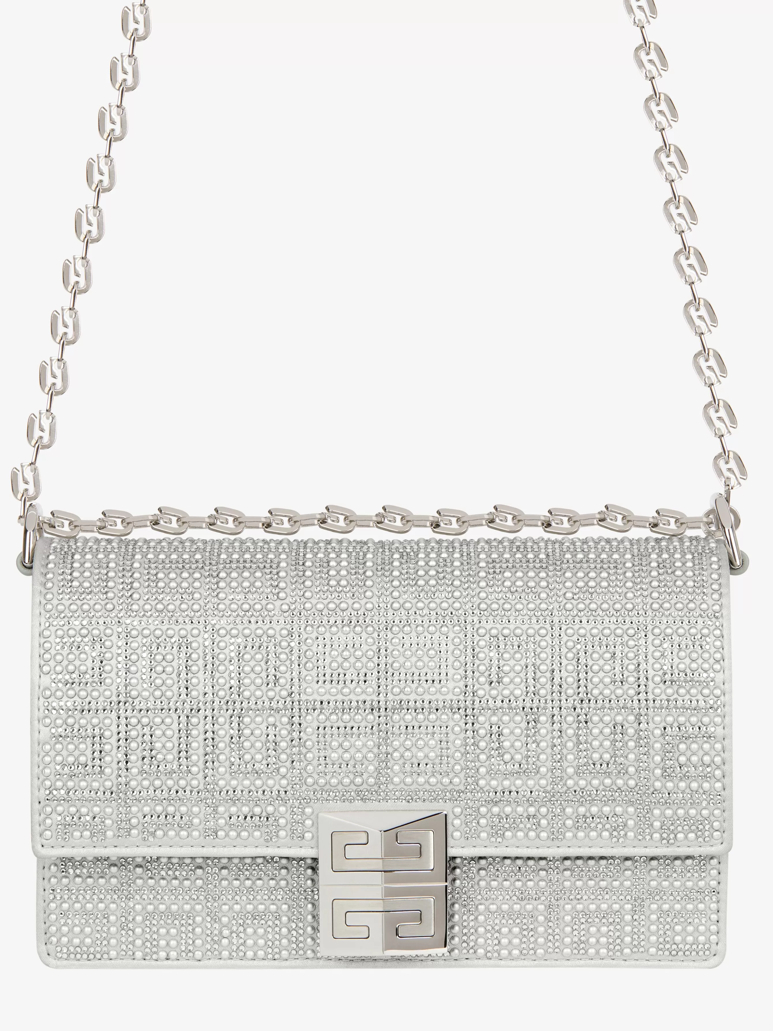 Sale/Women GIVENCHY Bags & Leather Goods | 4G-Small 4G bag in satin with 4G studs and strass