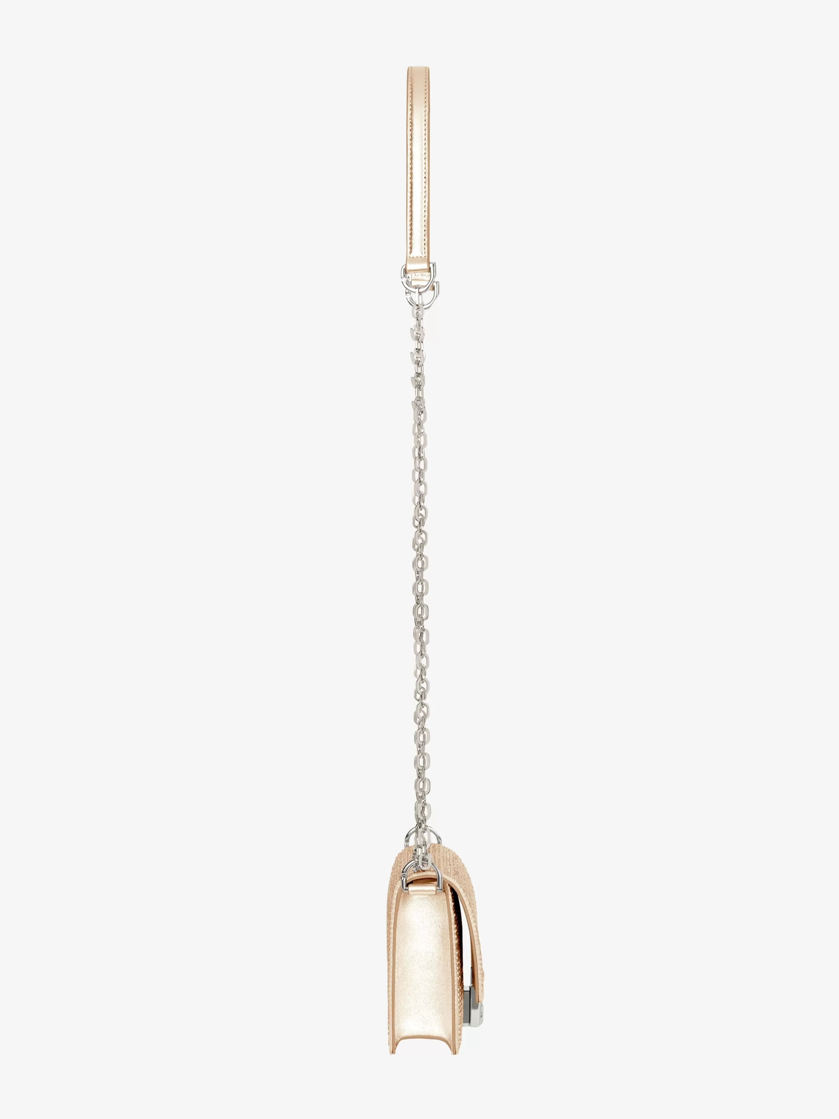 Men/Women GIVENCHY Sneakers | Heels-Small 4G bag in satin with 4G studs, strass and chain