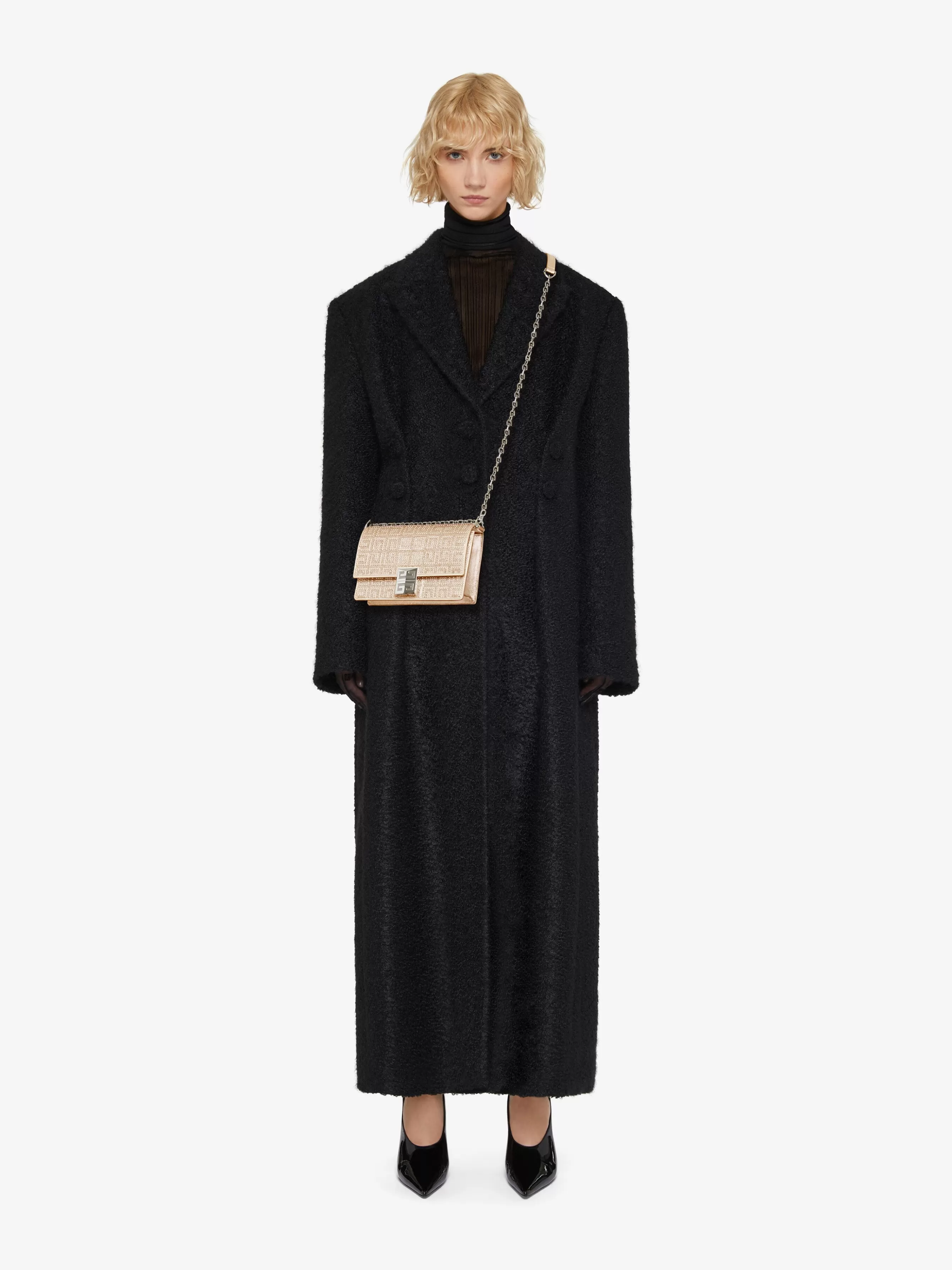 GIVENCHY Cross-body Bags-Small 4G bag in satin with 4G studs, strass and chain