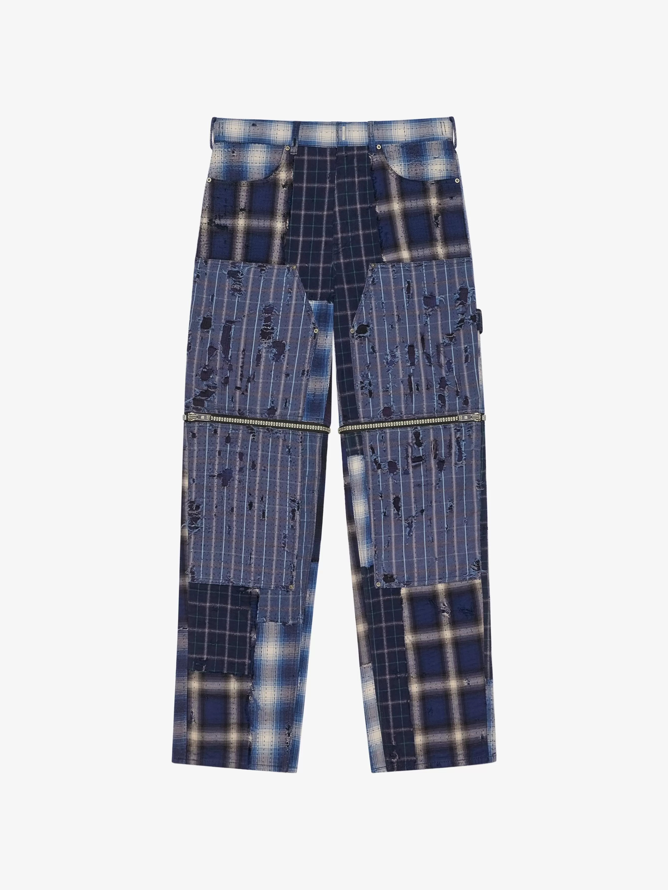 Sale GIVENCHY Pants & Shorts-Two in one detachable pants in Boro-effect destroyed denim