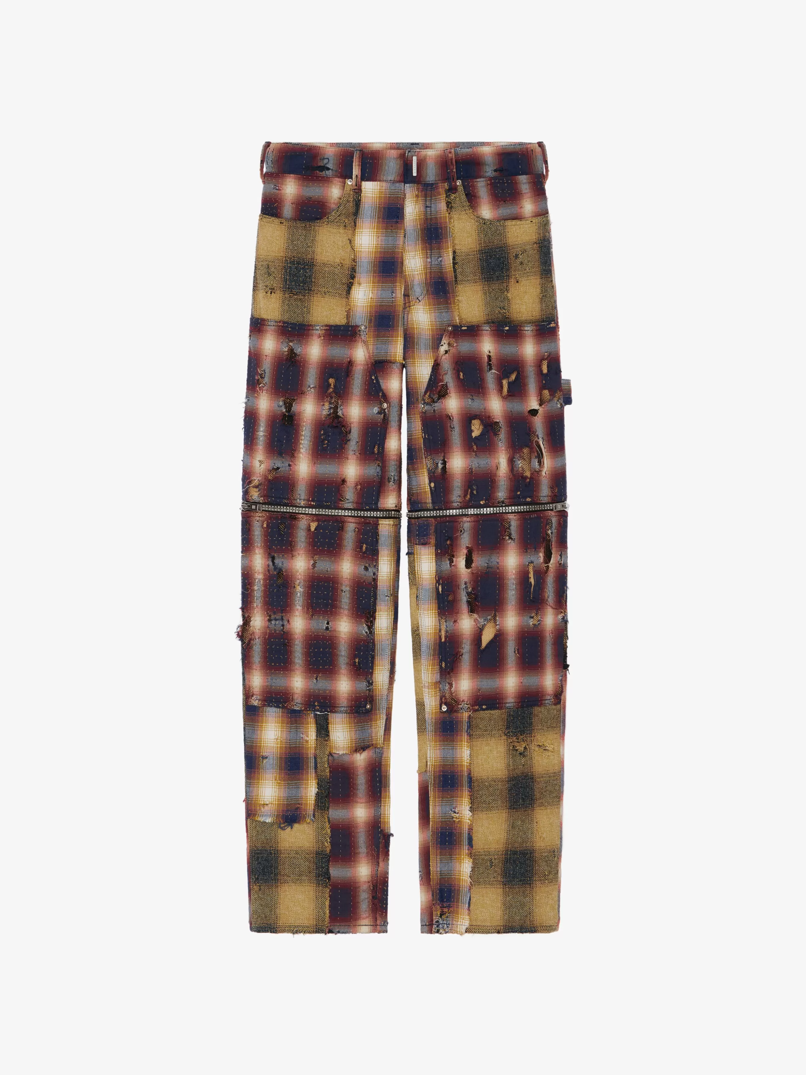 Sale GIVENCHY Pants & Shorts-Two in one detachable pants in Boro-effect destroyed denim