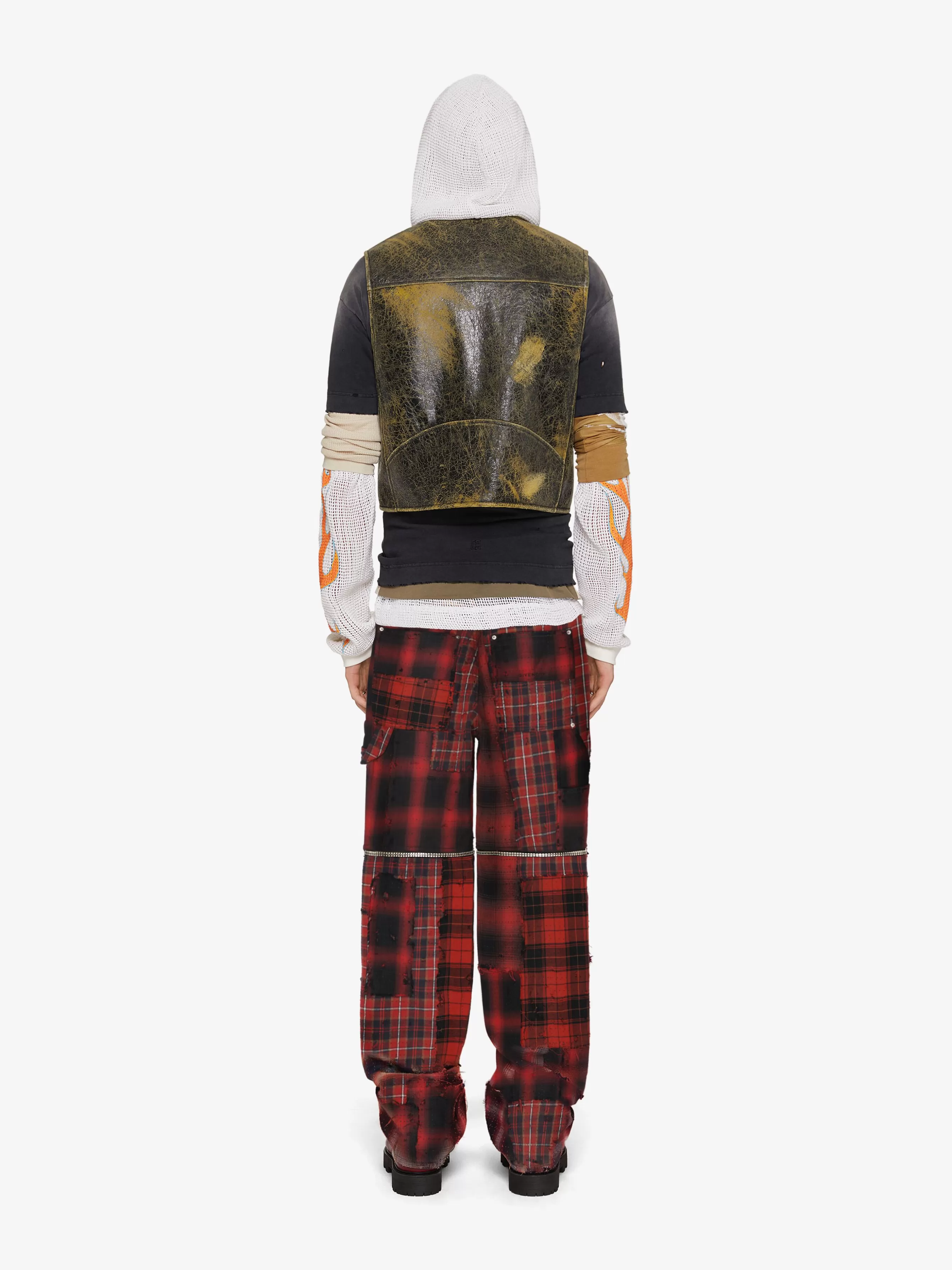 Sale GIVENCHY Pants & Shorts-Two in one detachable pants in Boro-effect destroyed denim