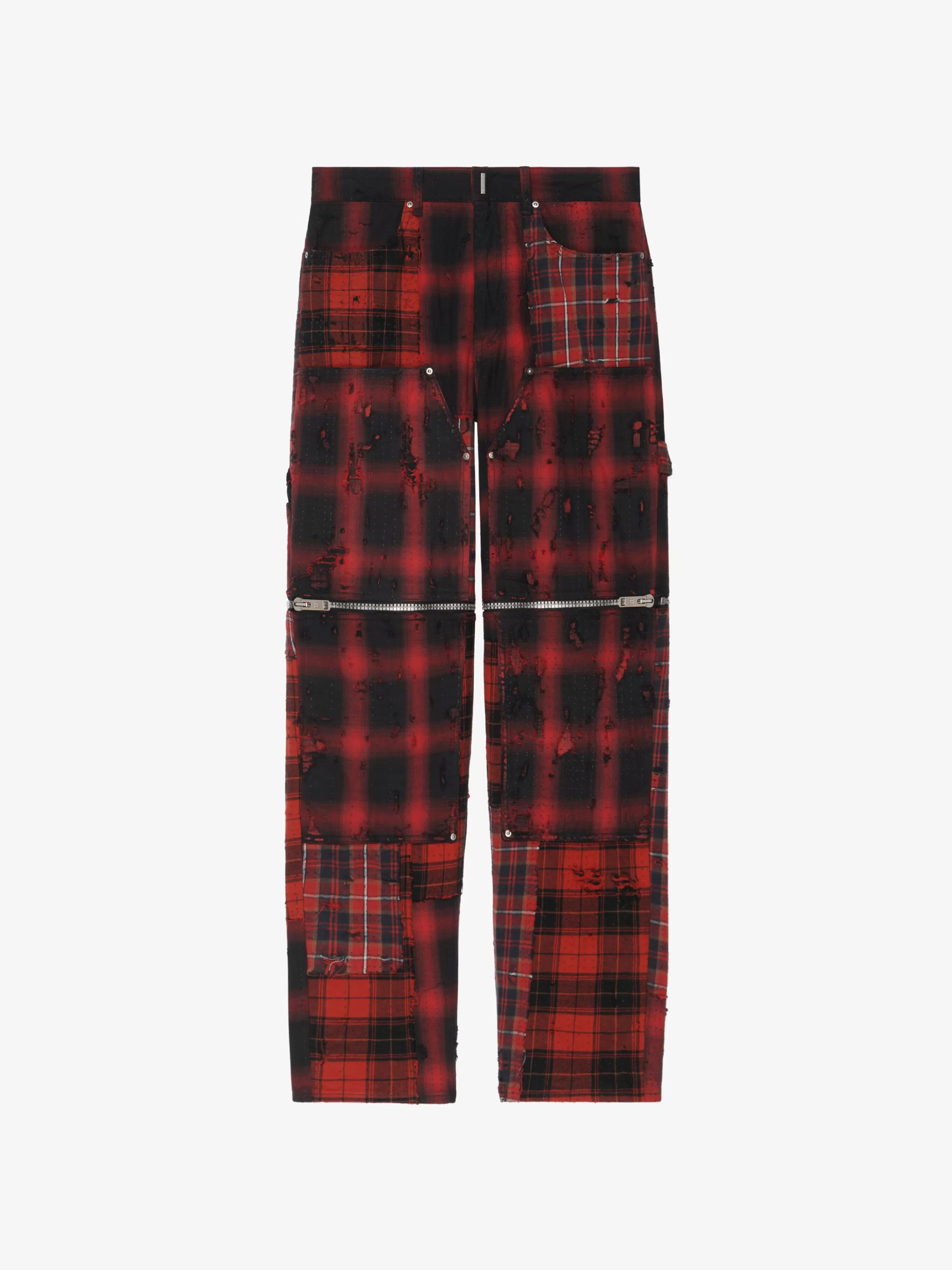 Sale GIVENCHY Pants & Shorts-Two in one detachable pants in Boro-effect destroyed denim