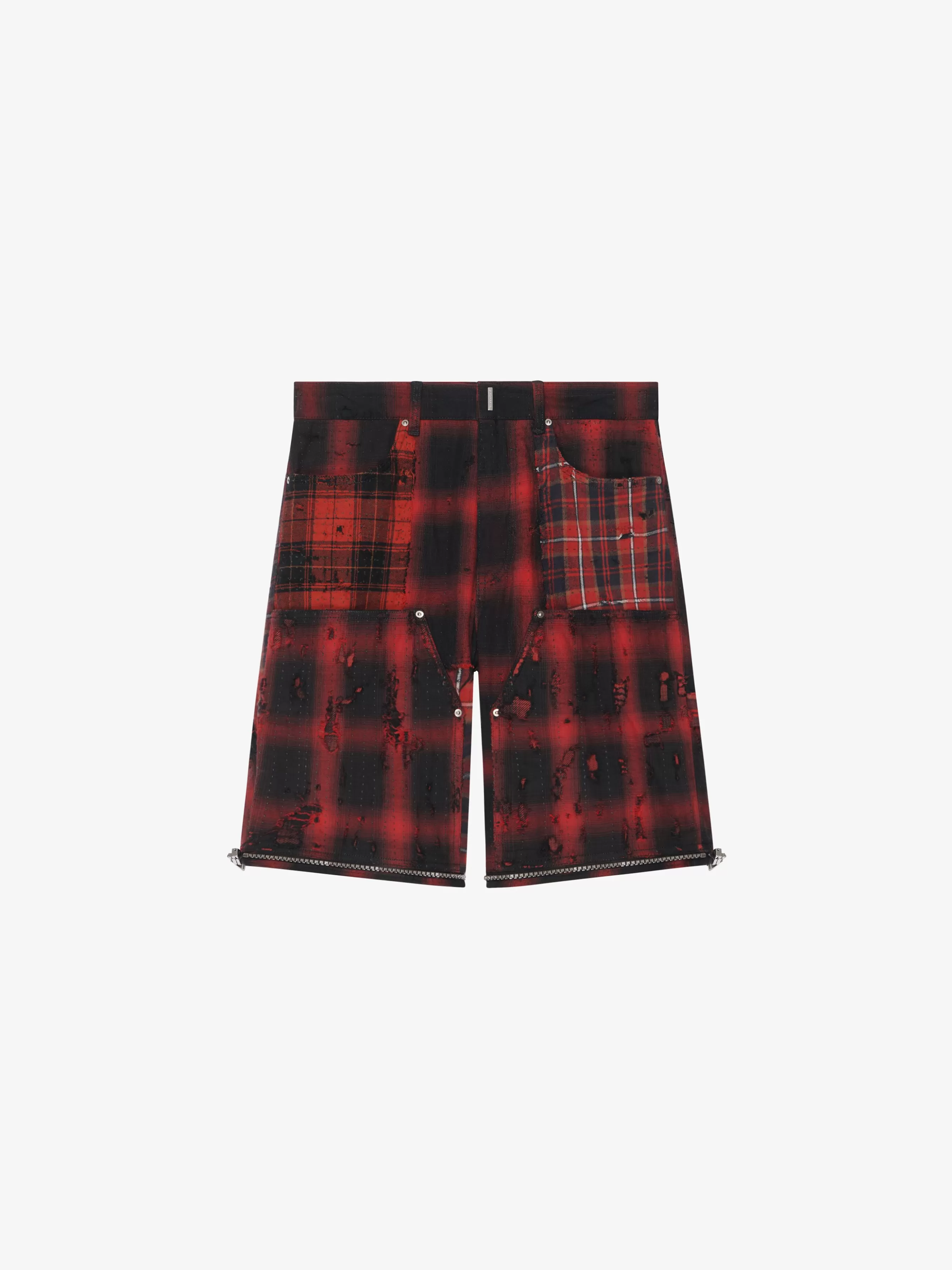 Sale GIVENCHY Pants & Shorts-Two in one detachable pants in Boro-effect destroyed denim