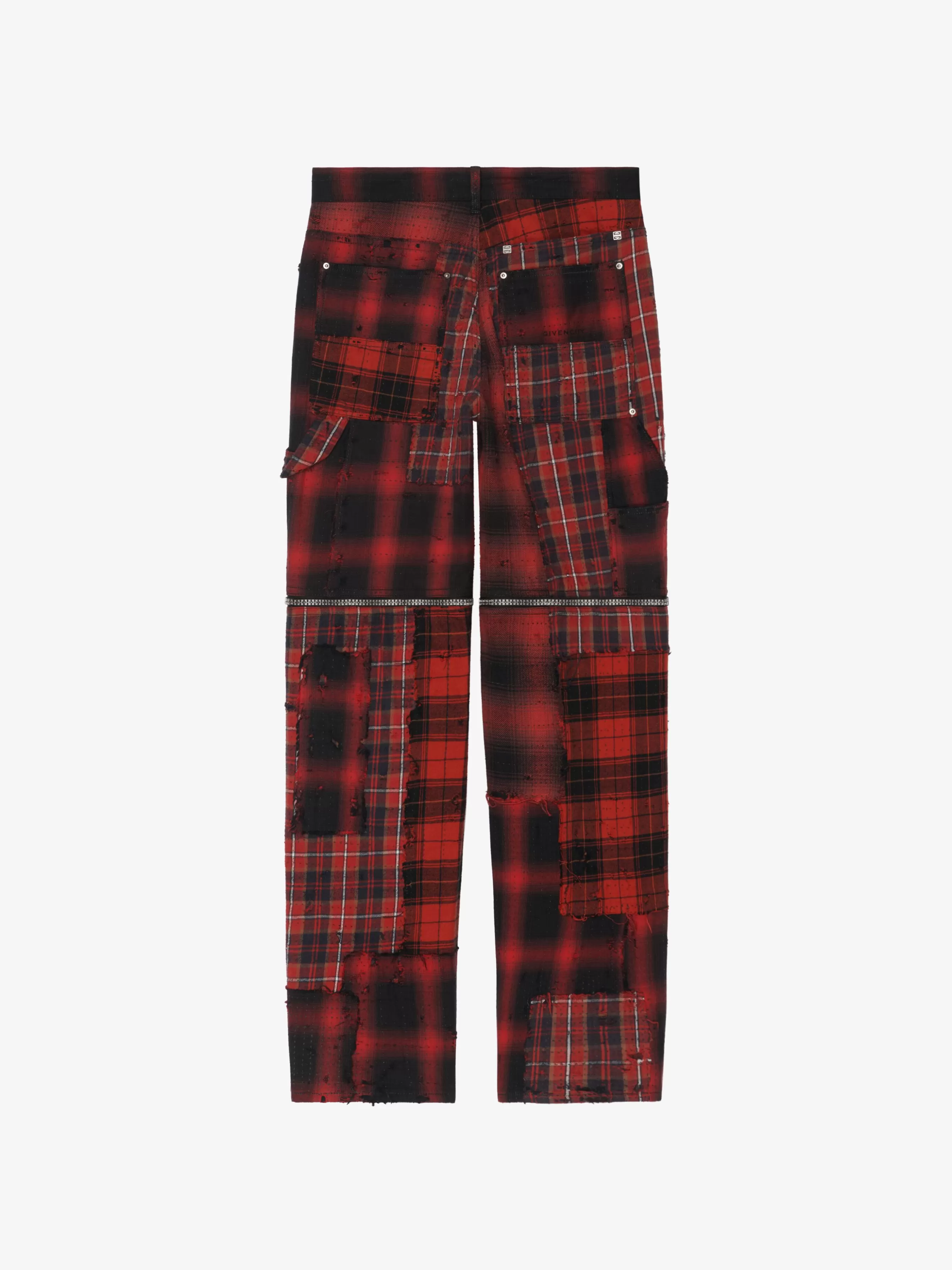 Sale GIVENCHY Pants & Shorts-Two in one detachable pants in Boro-effect destroyed denim